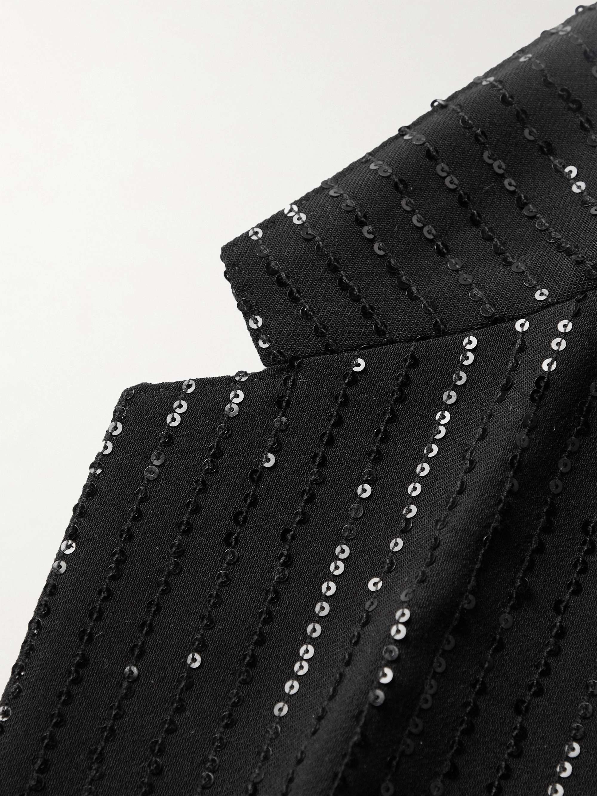 Sequin-Embellished Wool Suit Jacket view
