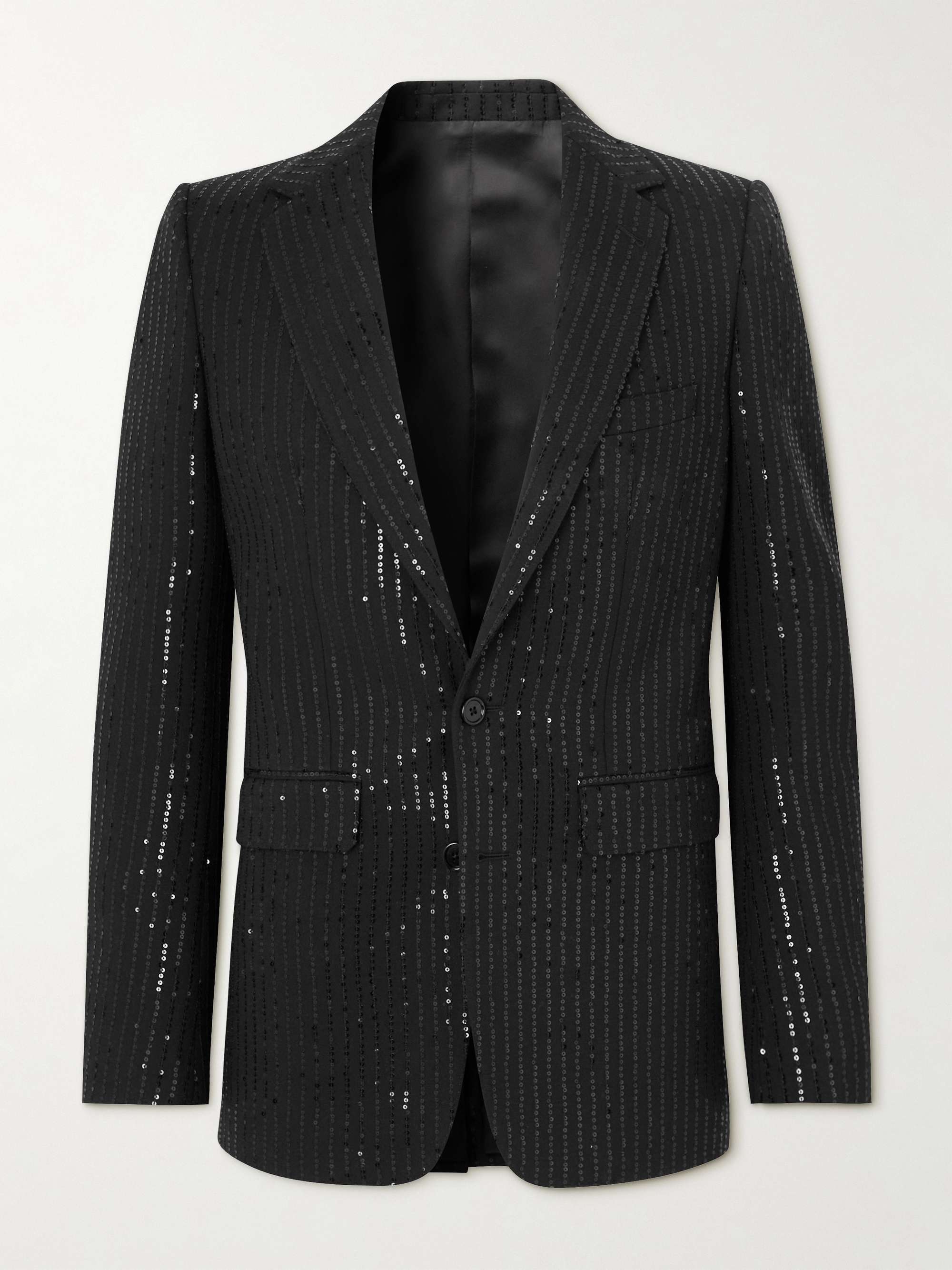 Sequin-Embellished Wool Suit Jacket view
