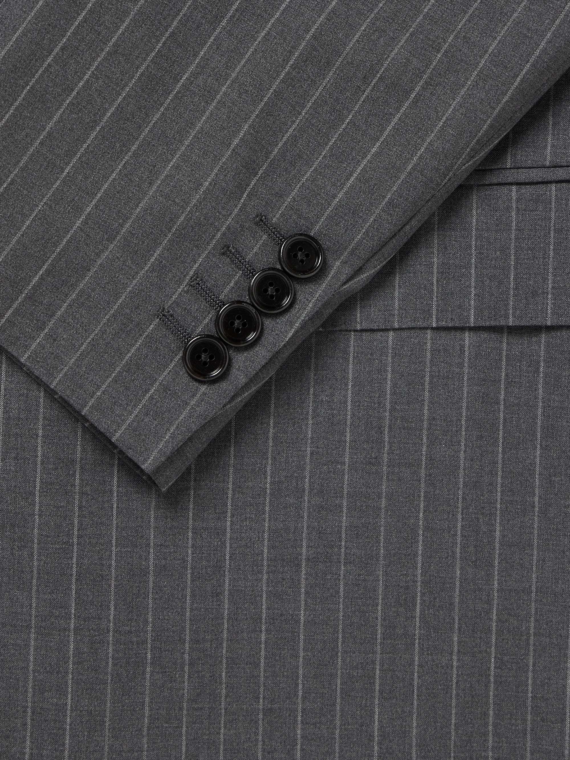 Pinstriped Wool Blazer view
