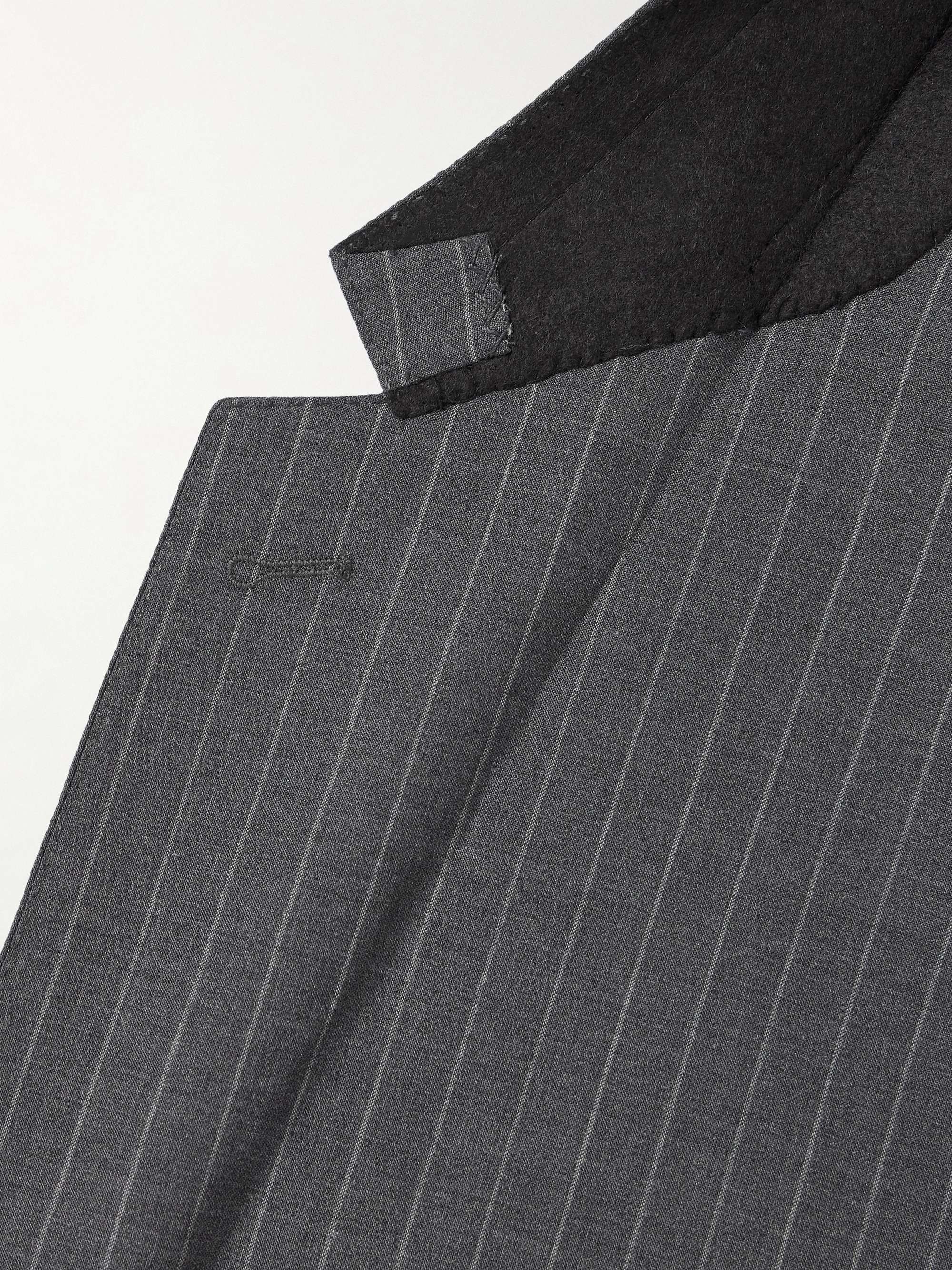 Pinstriped Wool Blazer view