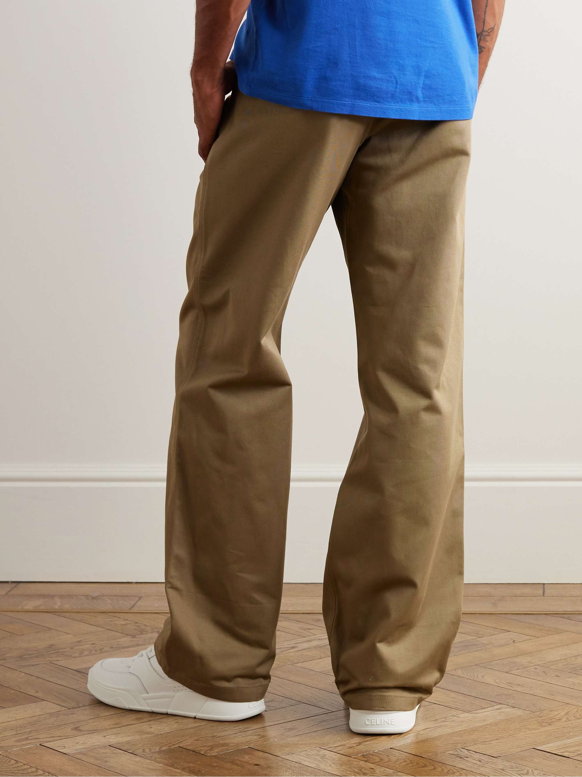 Straight-Leg Cotton-Drill Chinos view