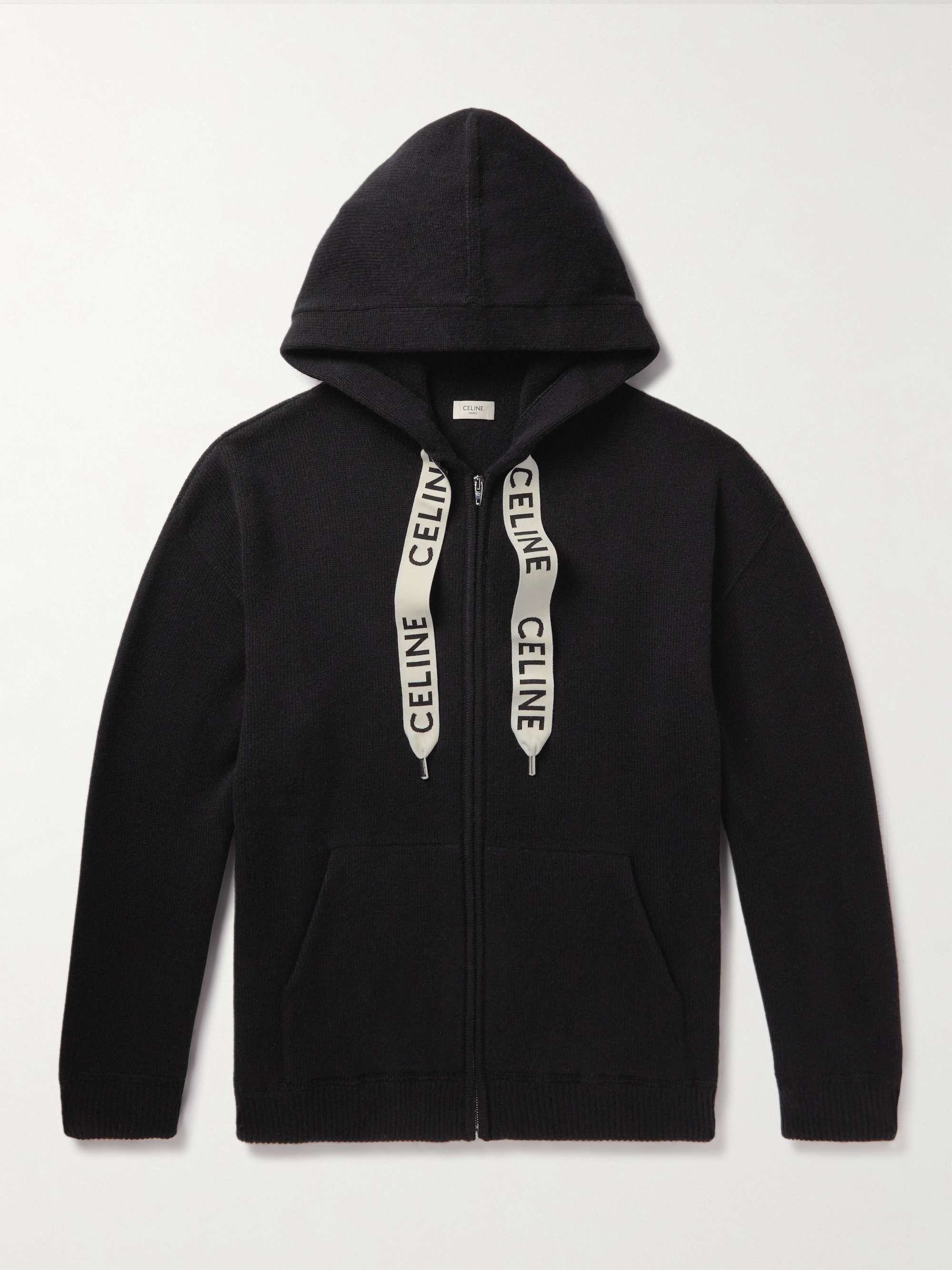 Oversized Wool and Cashmere-Blend Zip-Up Hoodie view