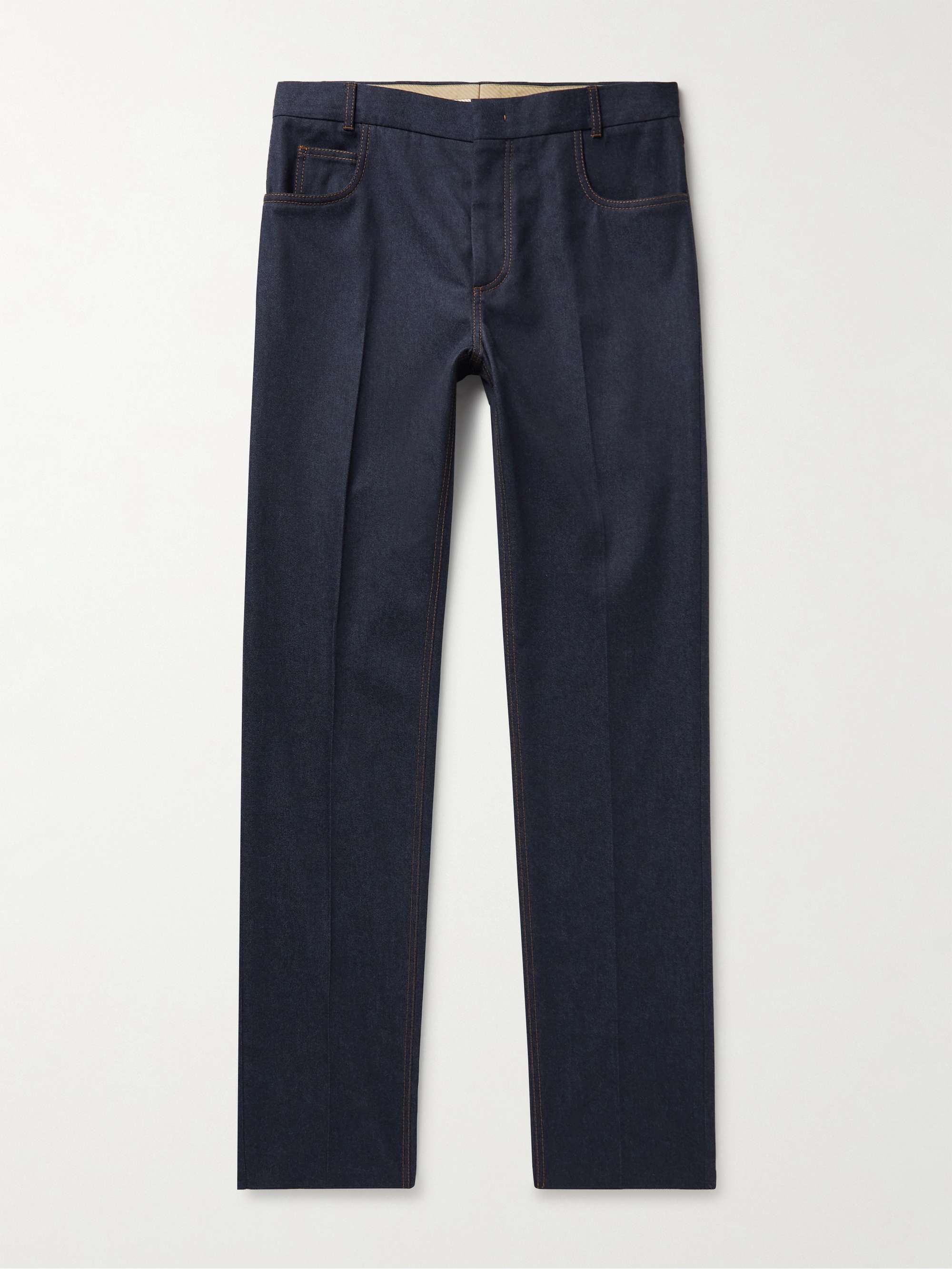 Straight-Leg Virgin Wool-Blend Trousers view