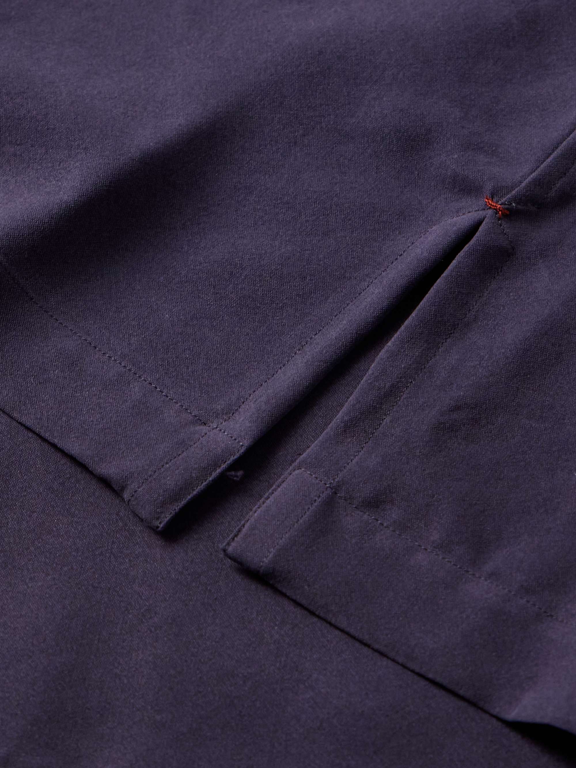 Camp-Collar Washed-Silk Shirt view