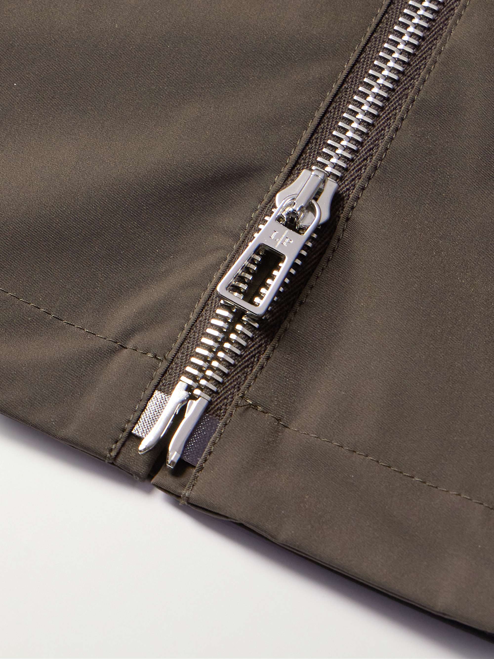 Maurin Leather-Trimmed Tech-Shell Blouson Jacket view