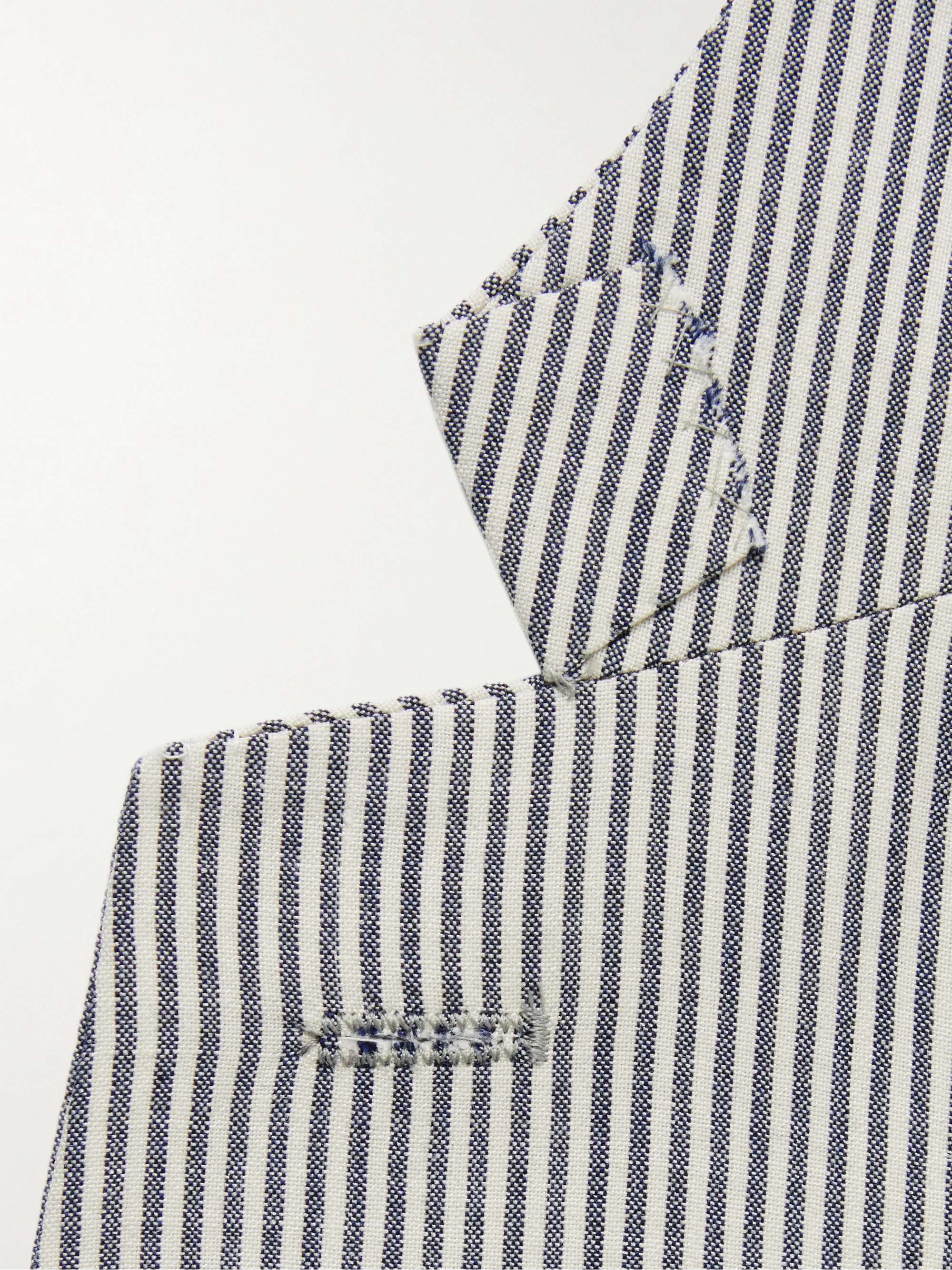 Striped Virgin Wool-Blend Blazer view