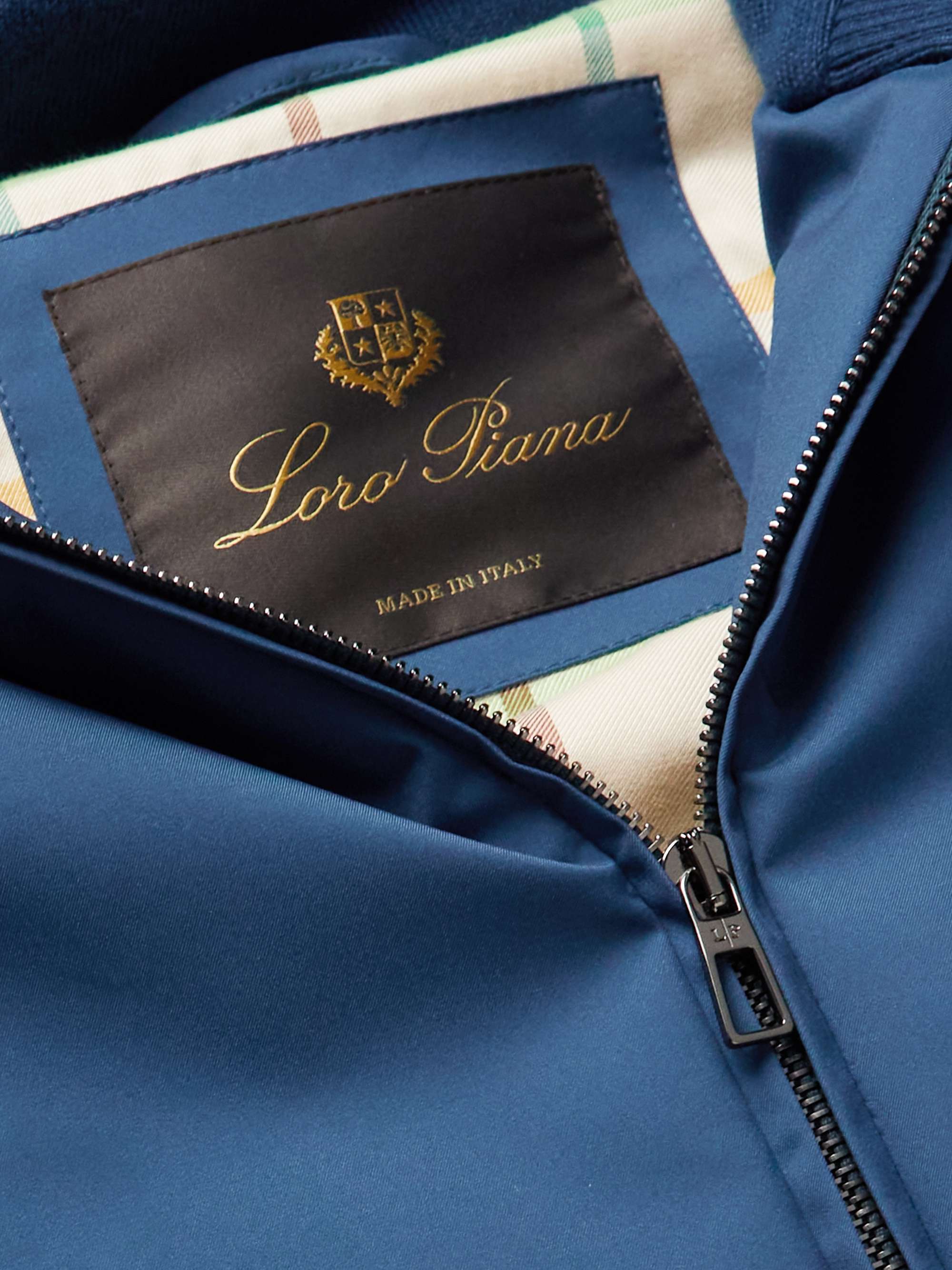 Wallace Panelled Storm System® Nylon and Cashmere Hooded Bomber Jacket view