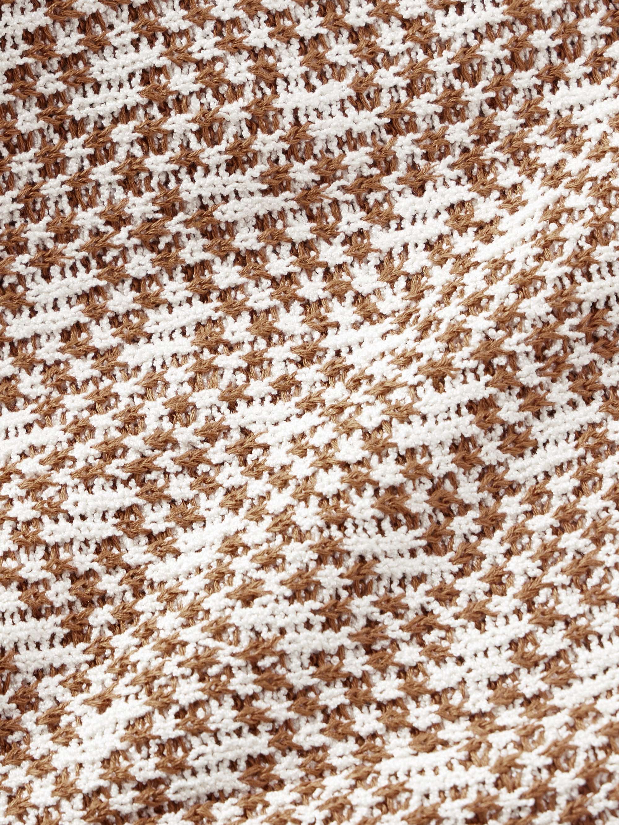 Jacquard-Knit Linen-Bouclé Sweater view