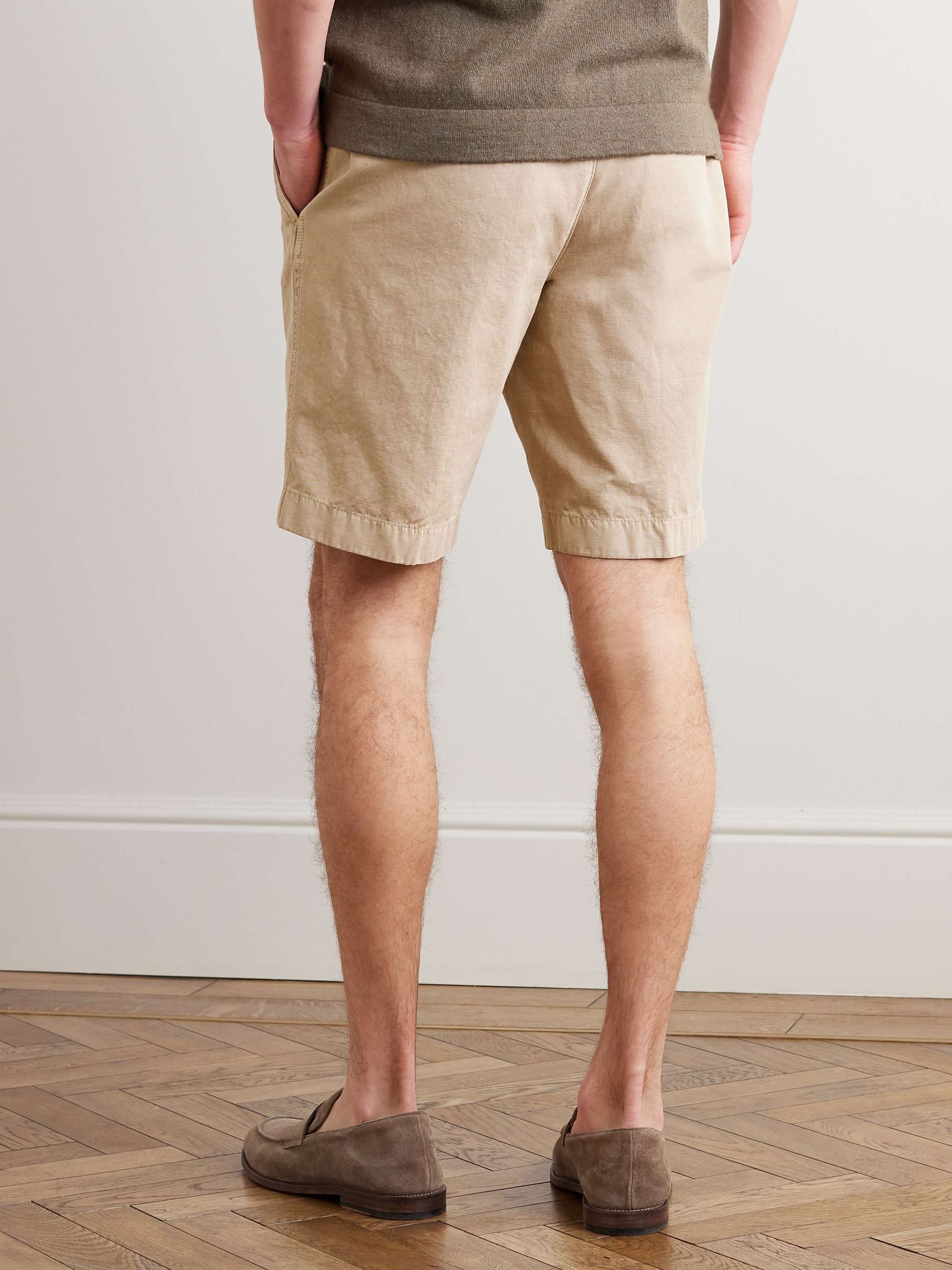 Straight-Leg Cotton-Blend Bermuda Shorts view