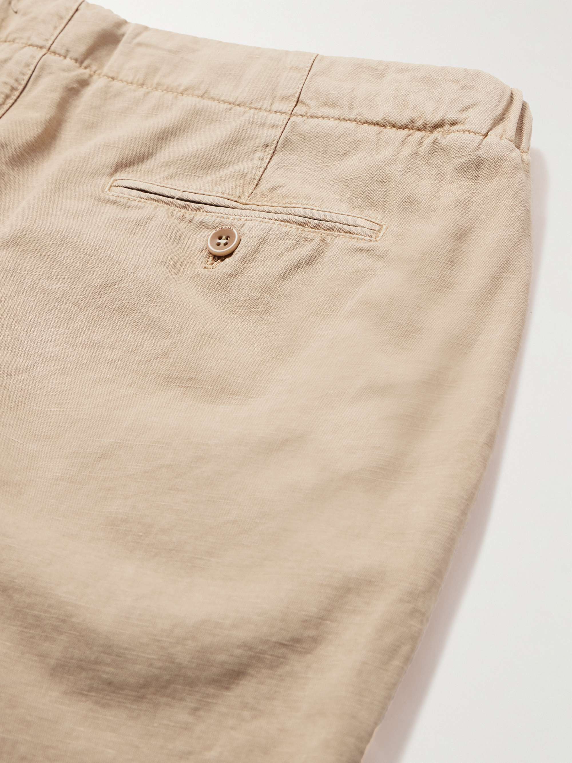 Straight-Leg Cotton-Blend Bermuda Shorts view