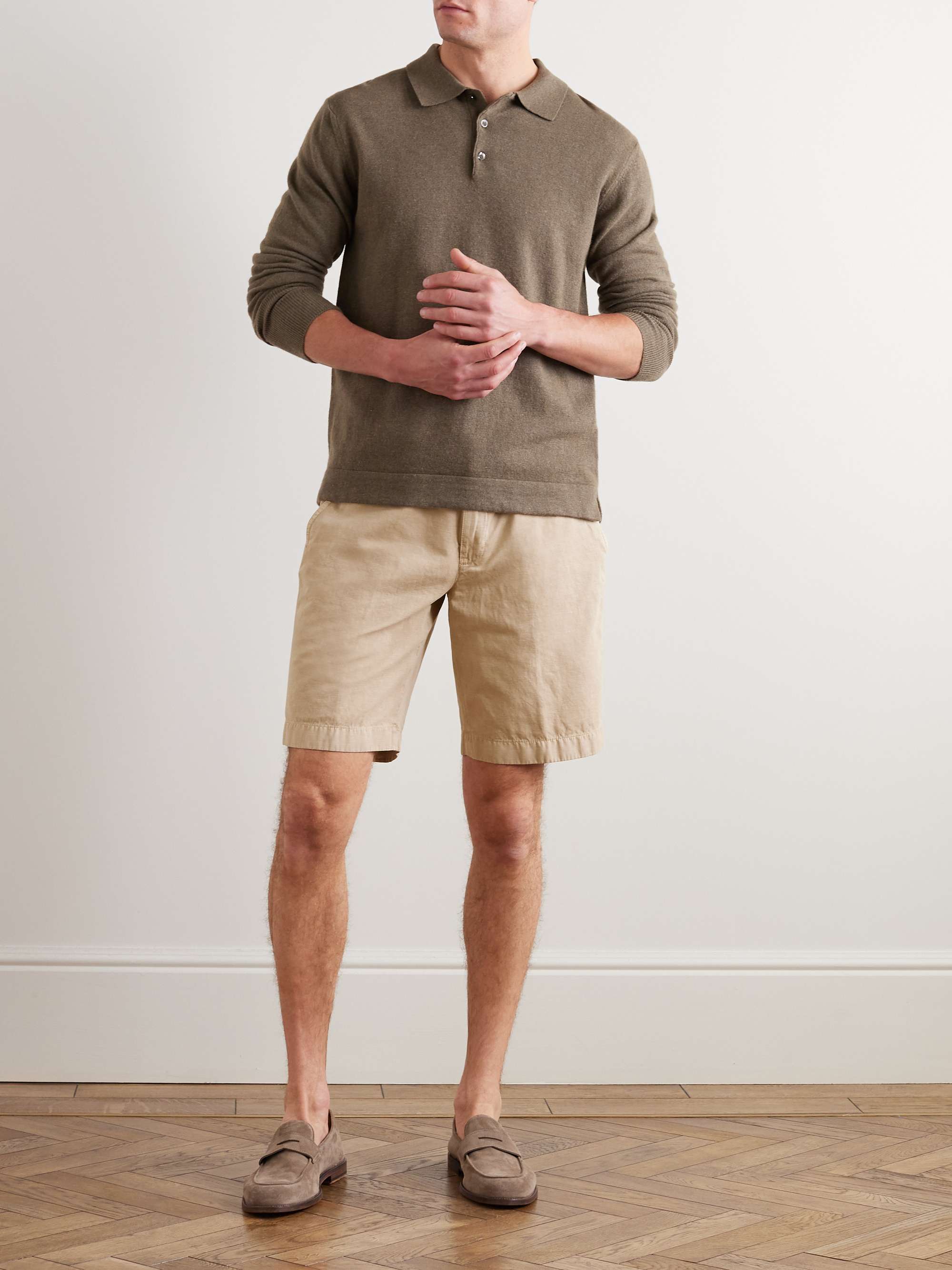 Straight-Leg Cotton-Blend Bermuda Shorts view