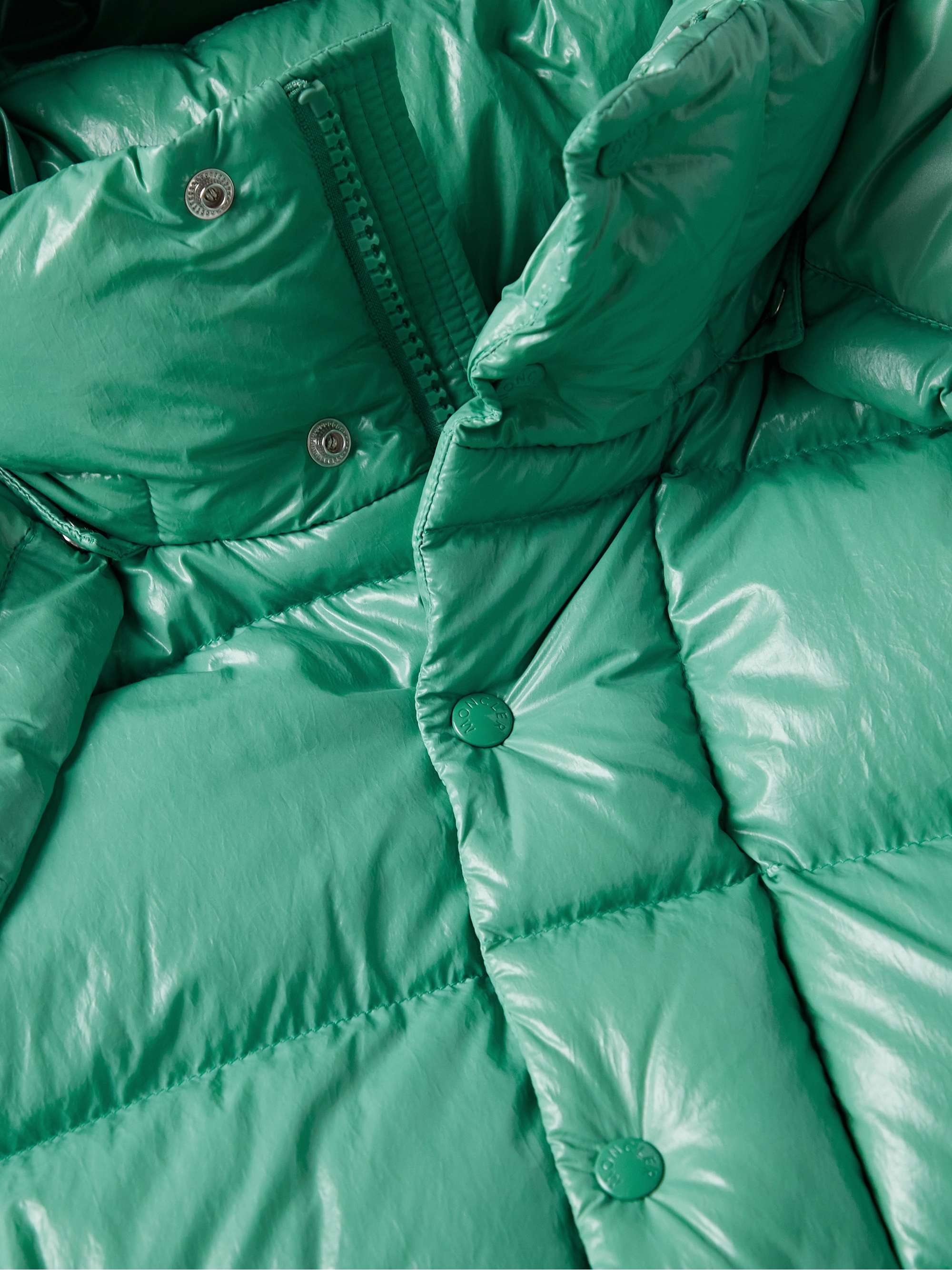 Moncler Maya 70 Logo-Appliquéd Quilted Shell Hooded Down Jacket view