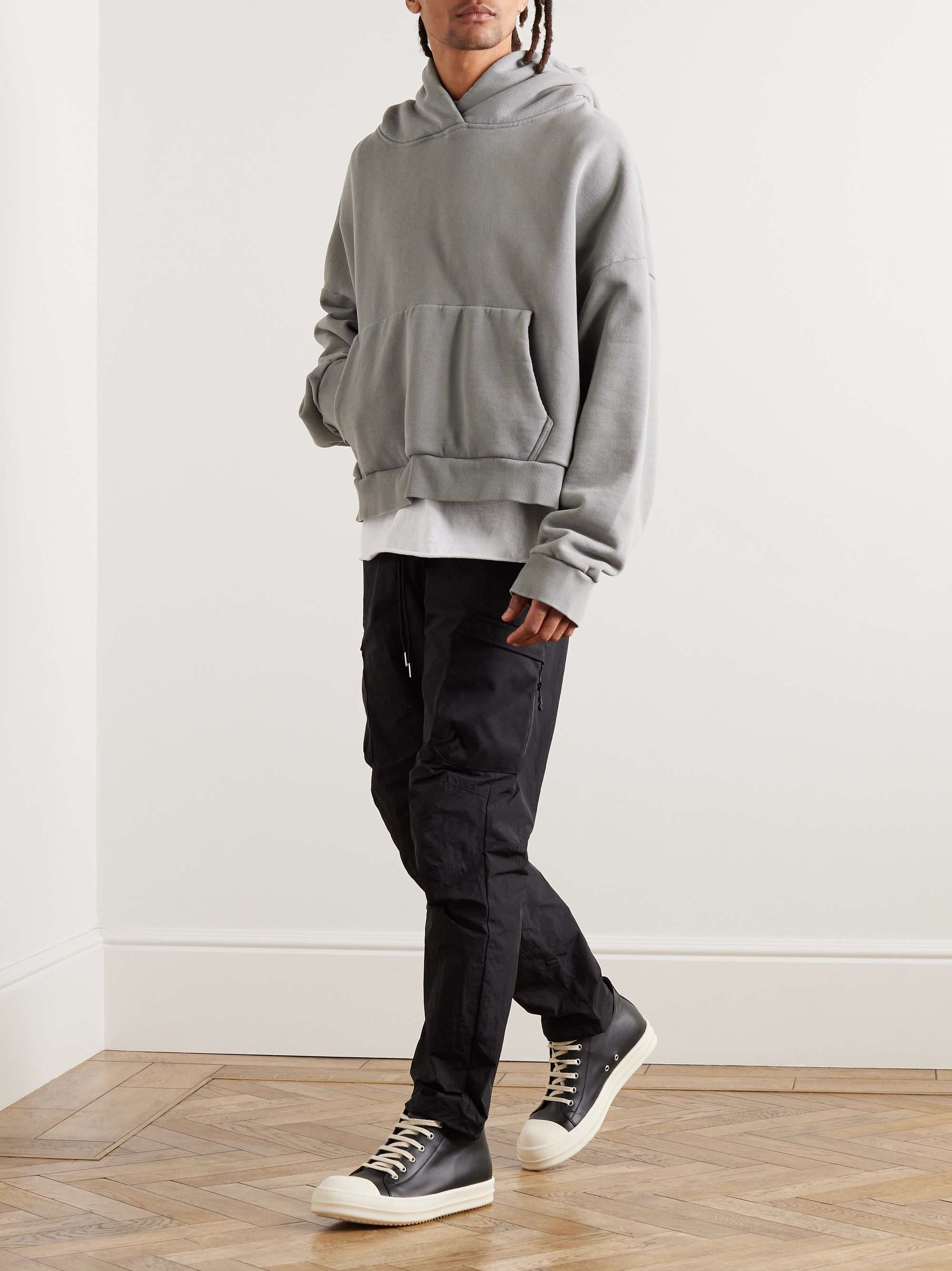 Himalayan Straight-Leg Canvas-Panelled Nylon Cargo Trousers view
