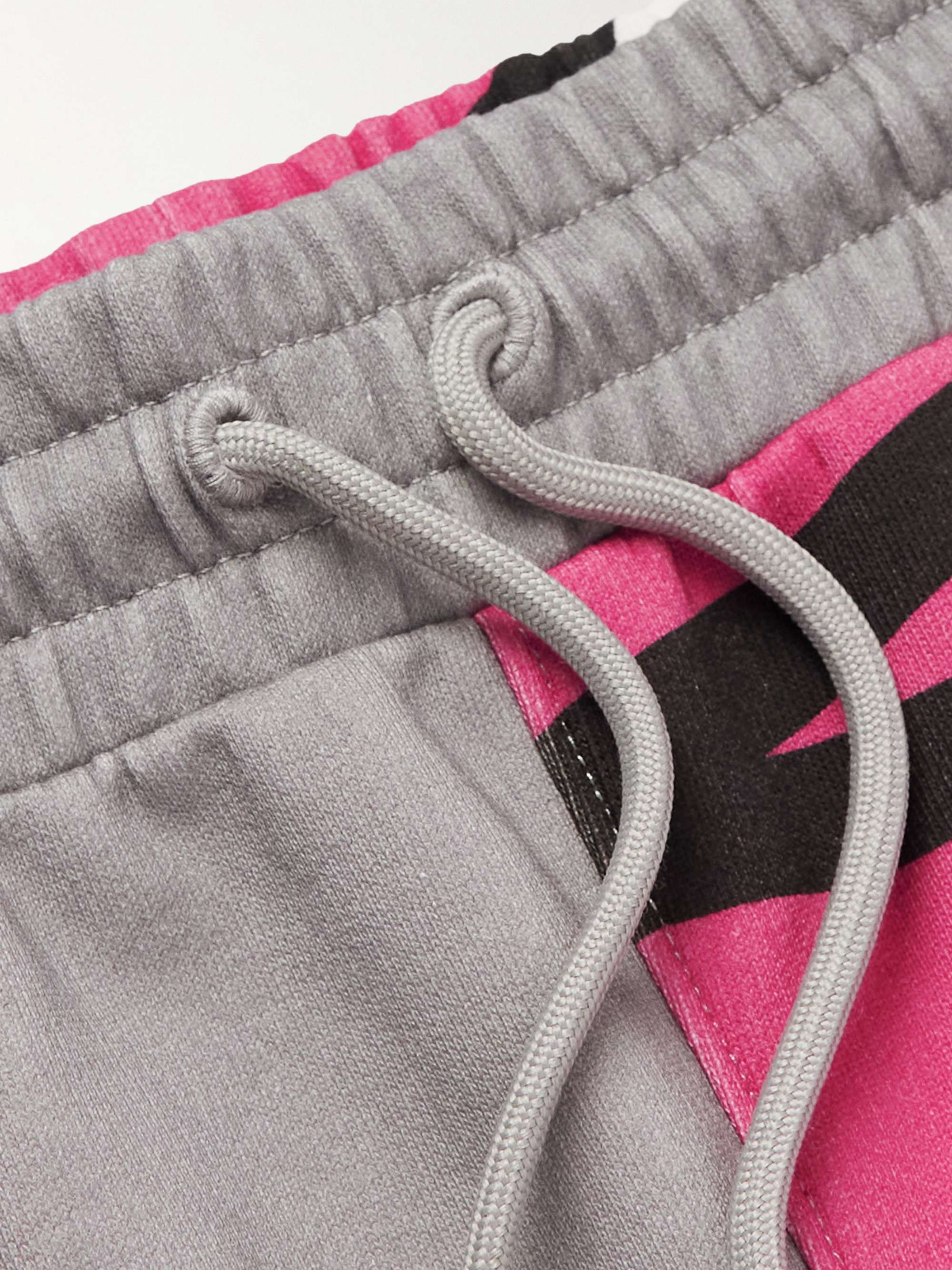 Straight-Leg Logo-Print Cotton-Jersey Drawstring Shorts view