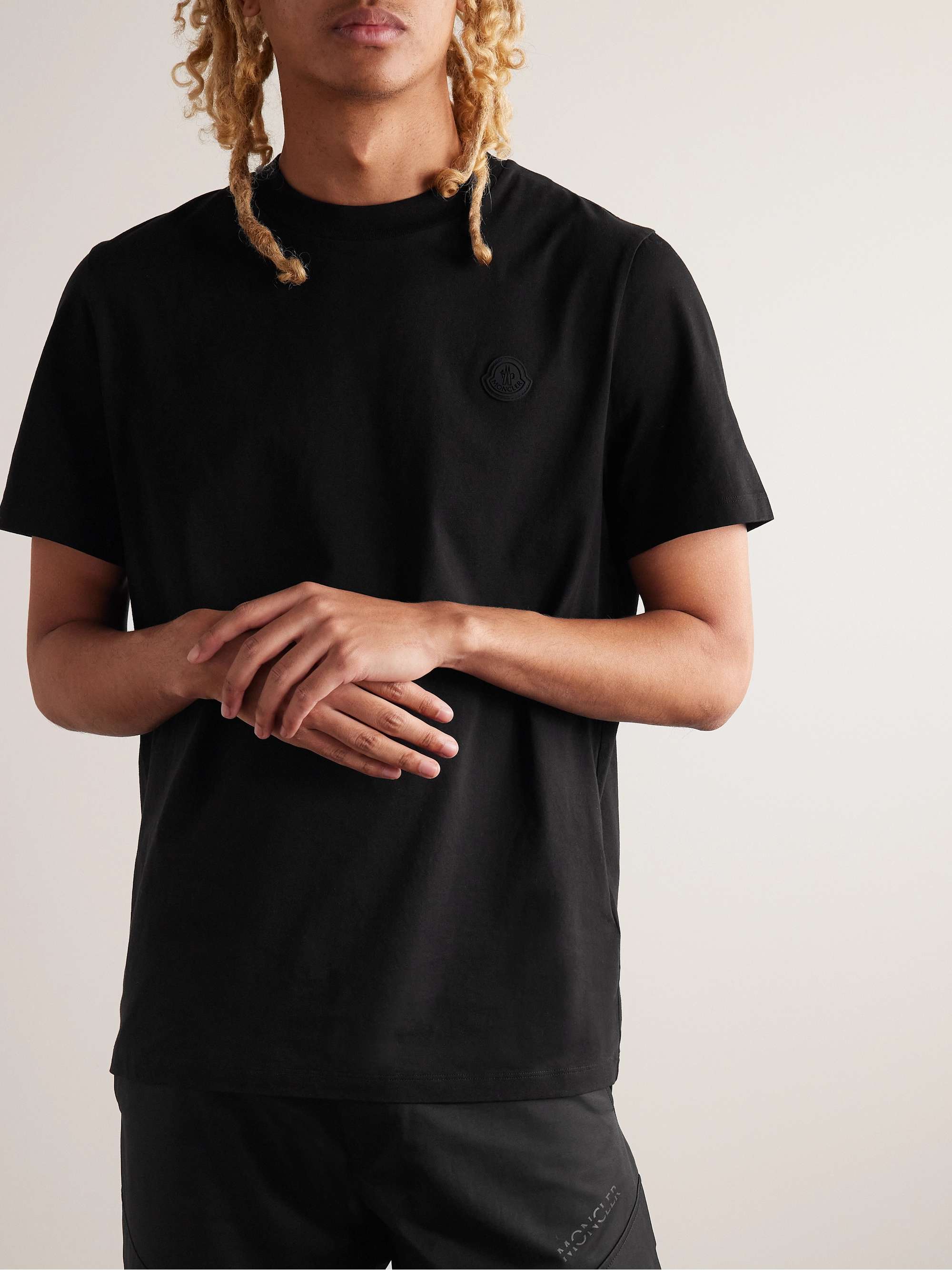 Logo-Appliquéd Printed Cotton-Jersey T-Shirt view