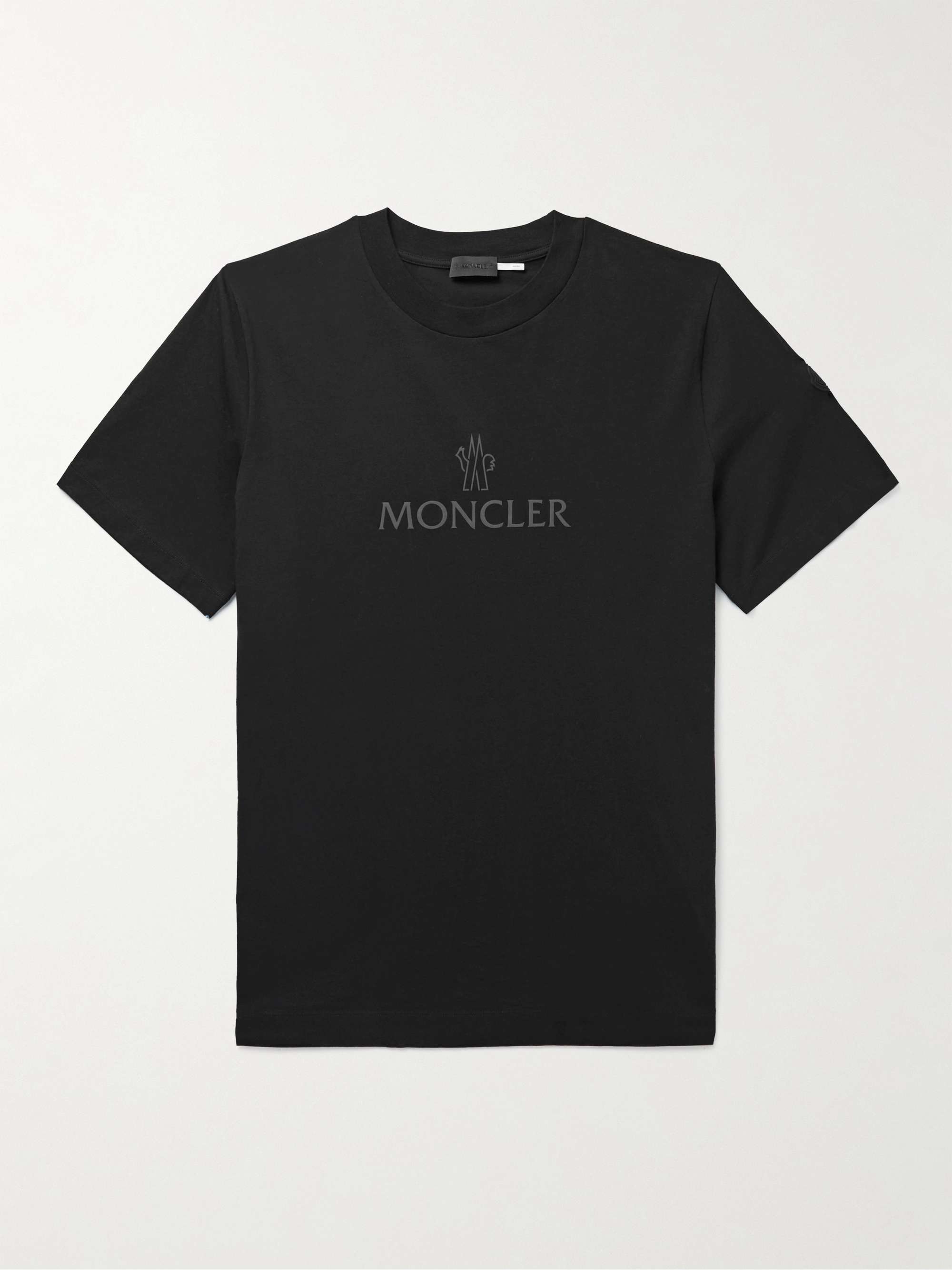 Mesh-Trimmed Logo-Print Cotton-Jersey T-Shirt view