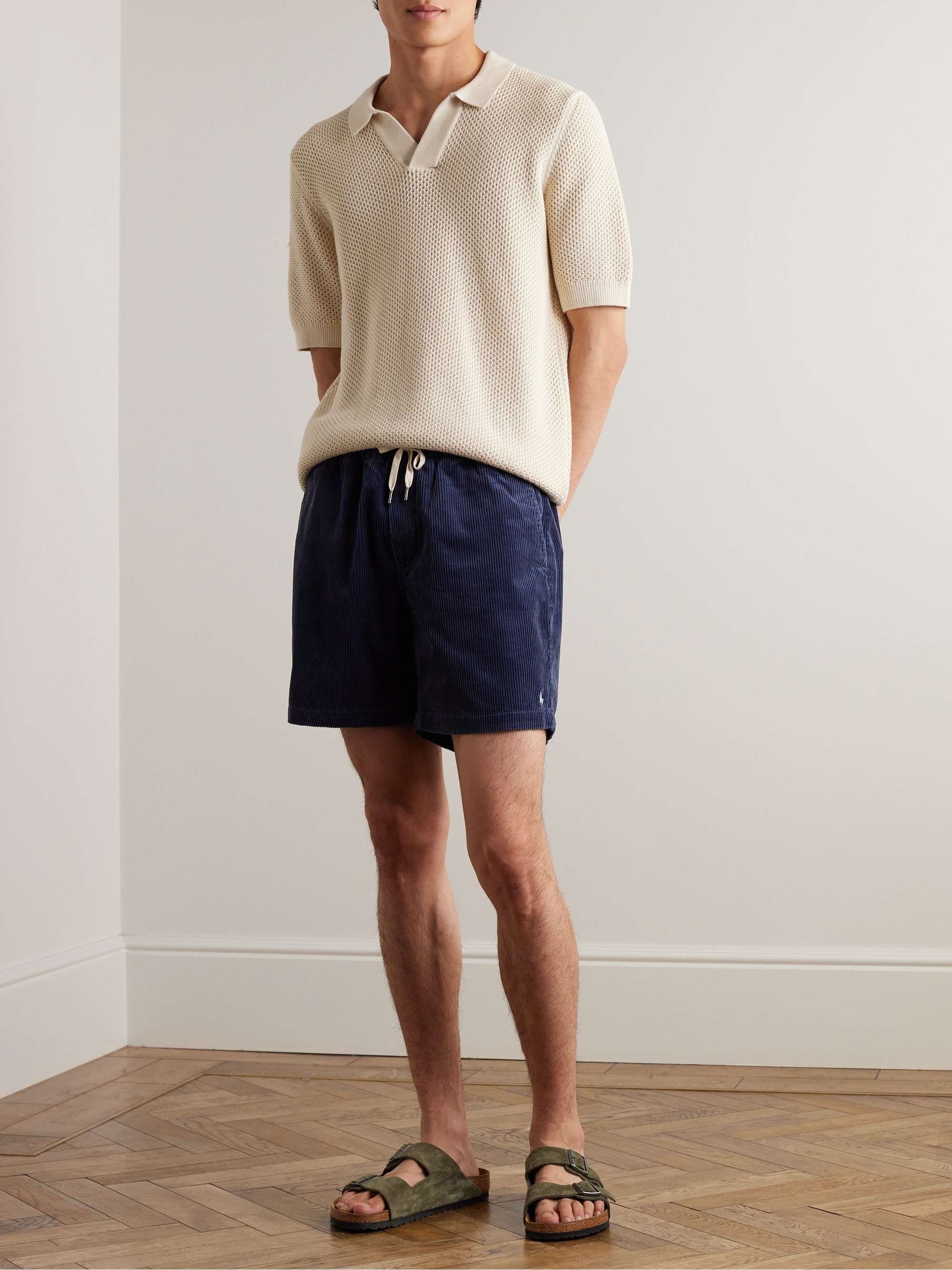 Prepster Straight-Leg Cotton-Corduroy Drawstring Shorts view