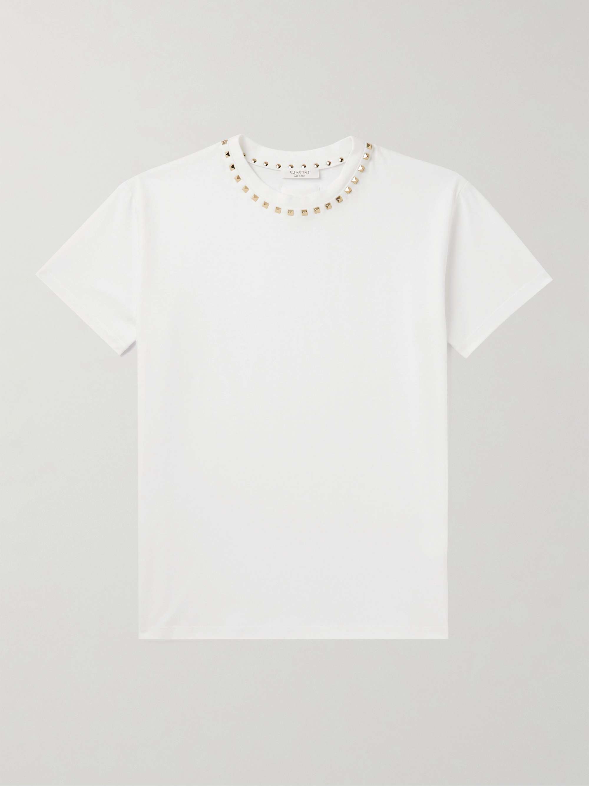 Rockstud Embellished Cotton-Jersey T-Shirt view