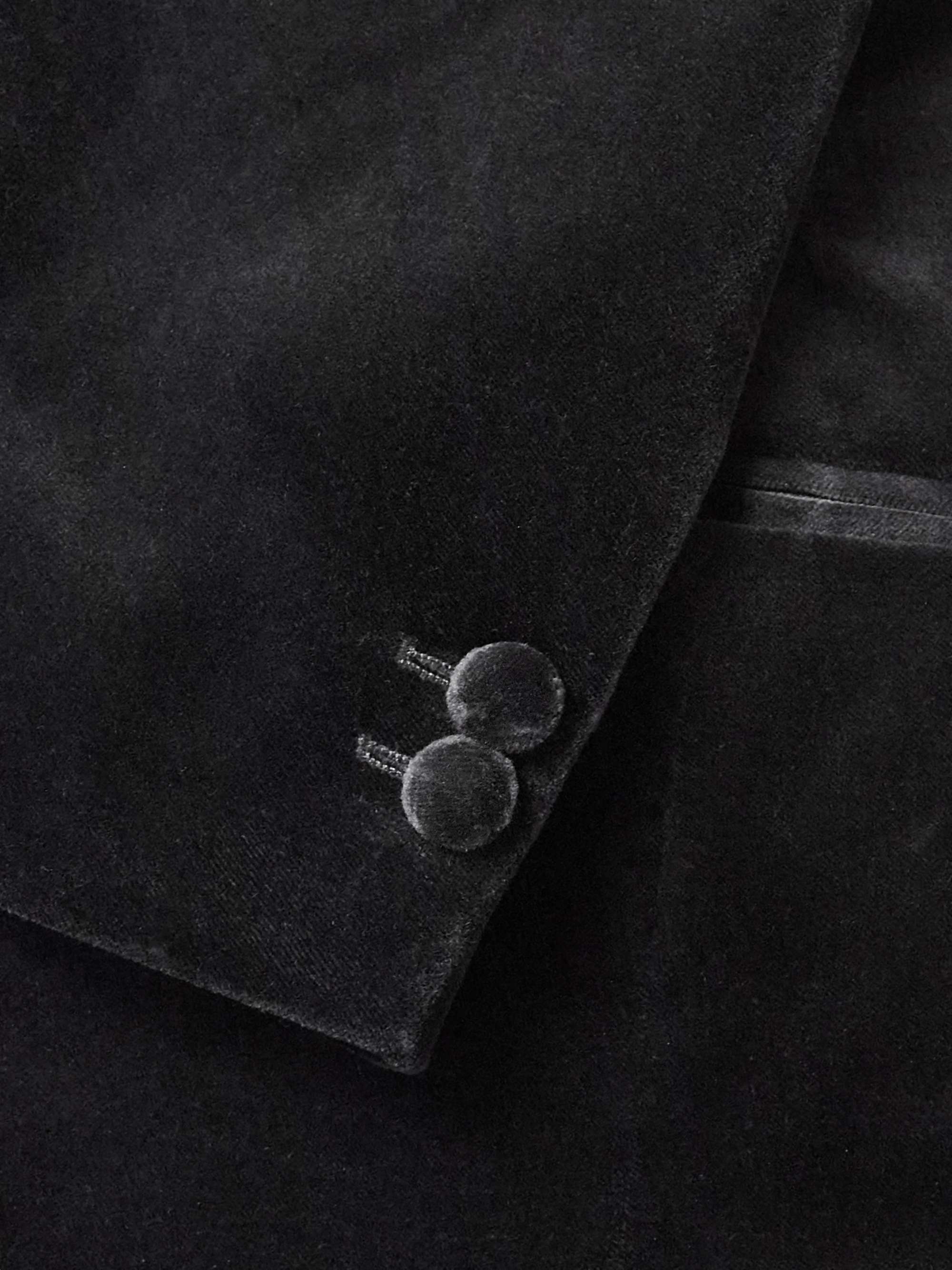 Cotton-Blend Velvet Tuxedo Jacket view