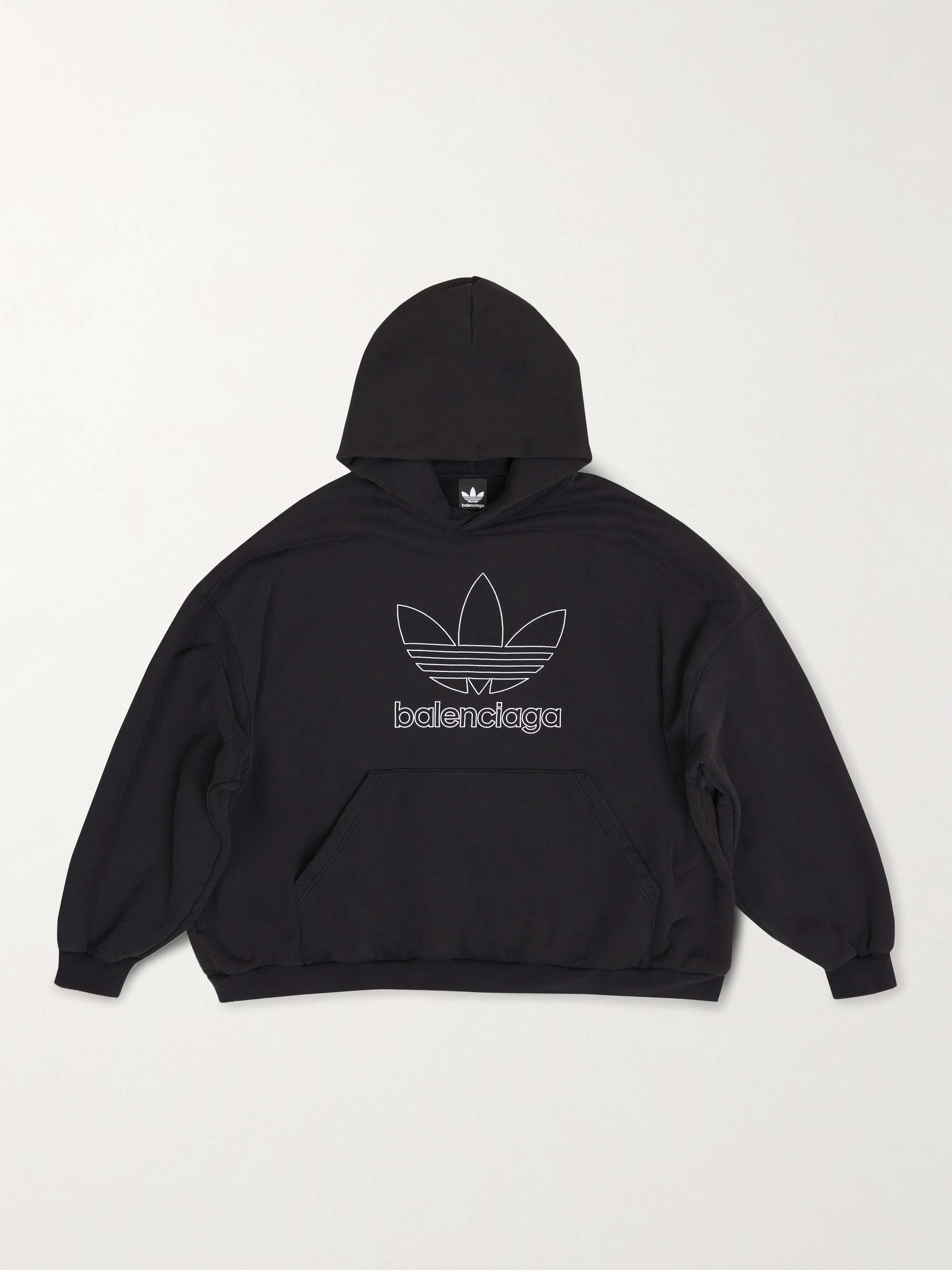 + adidas Oversized Logo-Print Cotton-Jersey Hoodie view