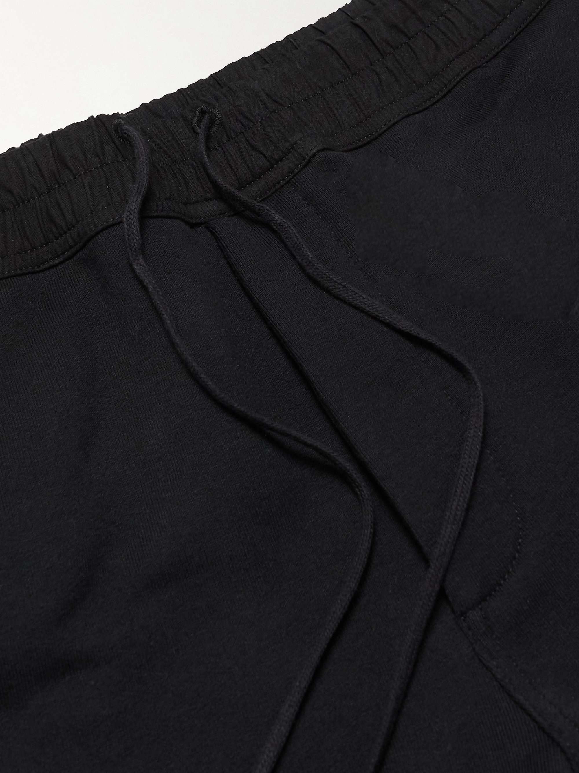 Tapered Logo-Embroidered Cotton-Jersey Sweatpants view