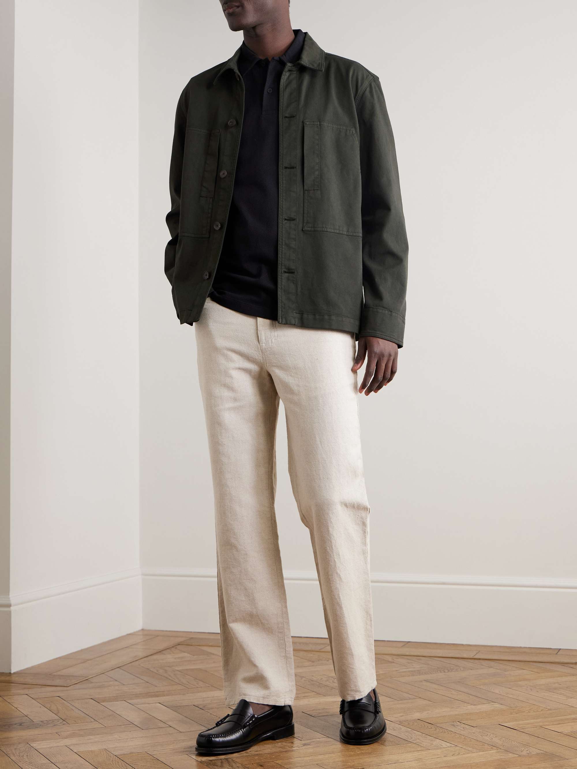 Riviera Slim-Fit Cotton-Mesh Polo Shirt view