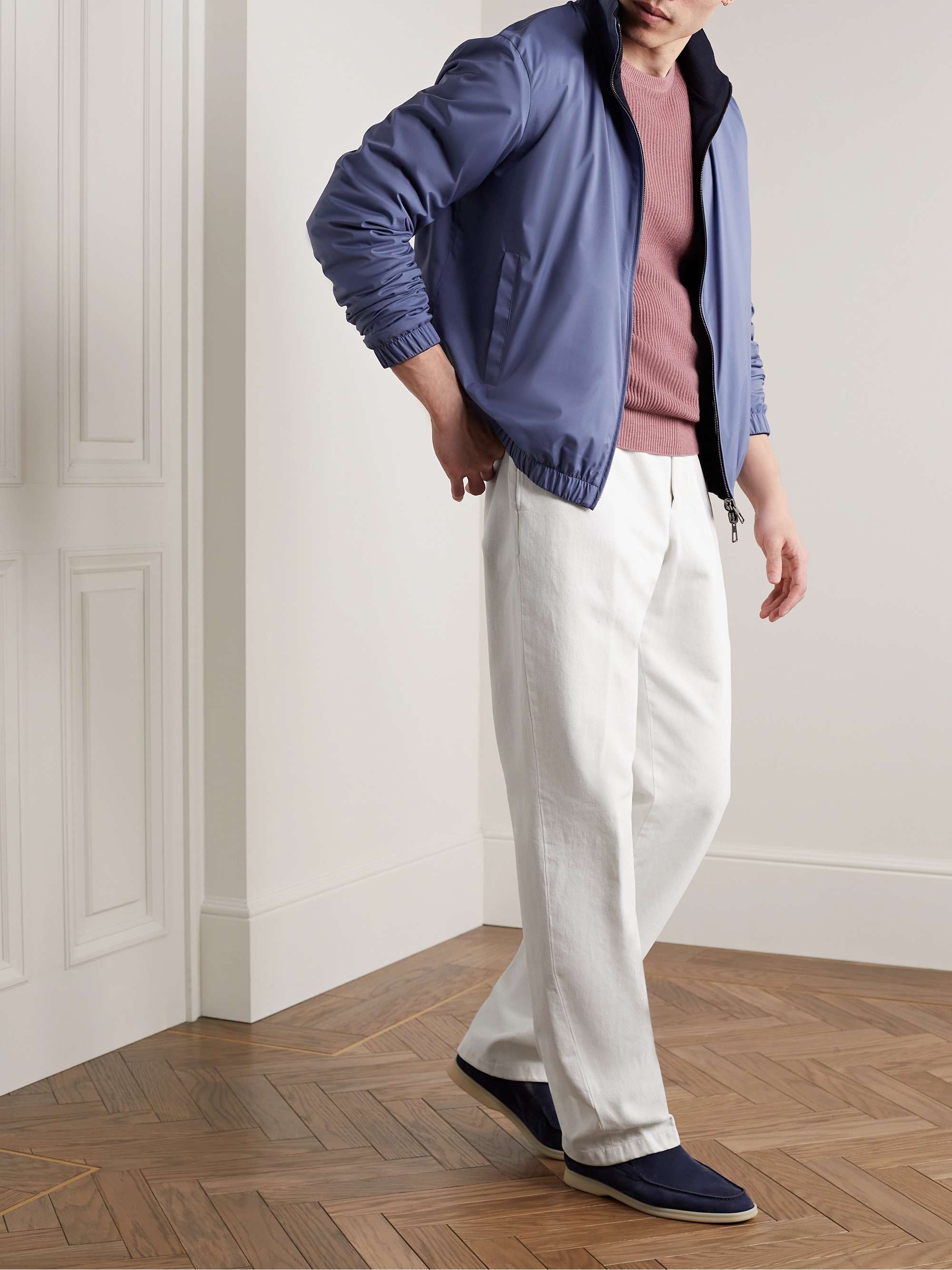 Merse Straight-Leg Cotton-Twill Trousers view