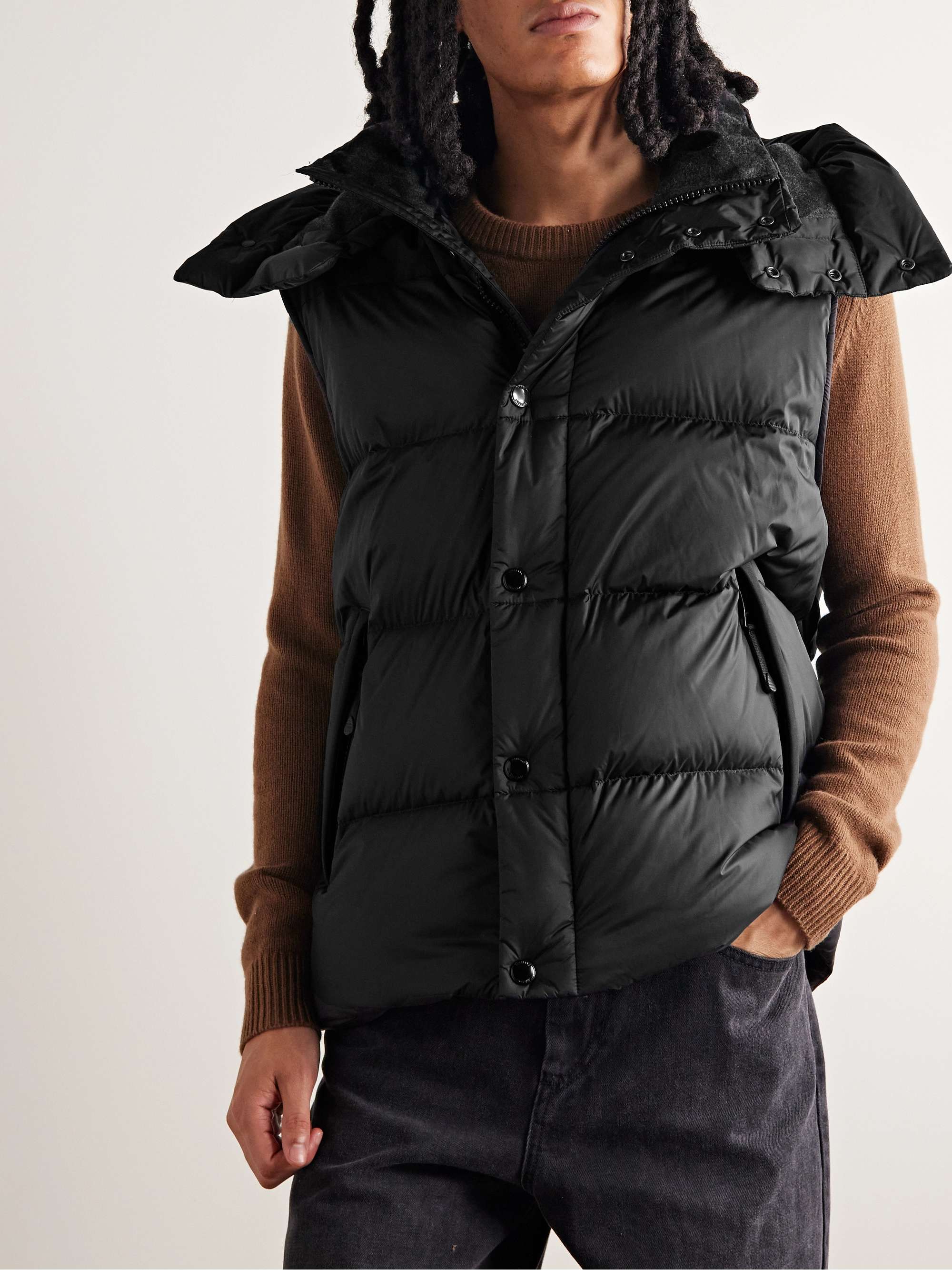 Convertible Quilted Shell Hooded Down Jacket view