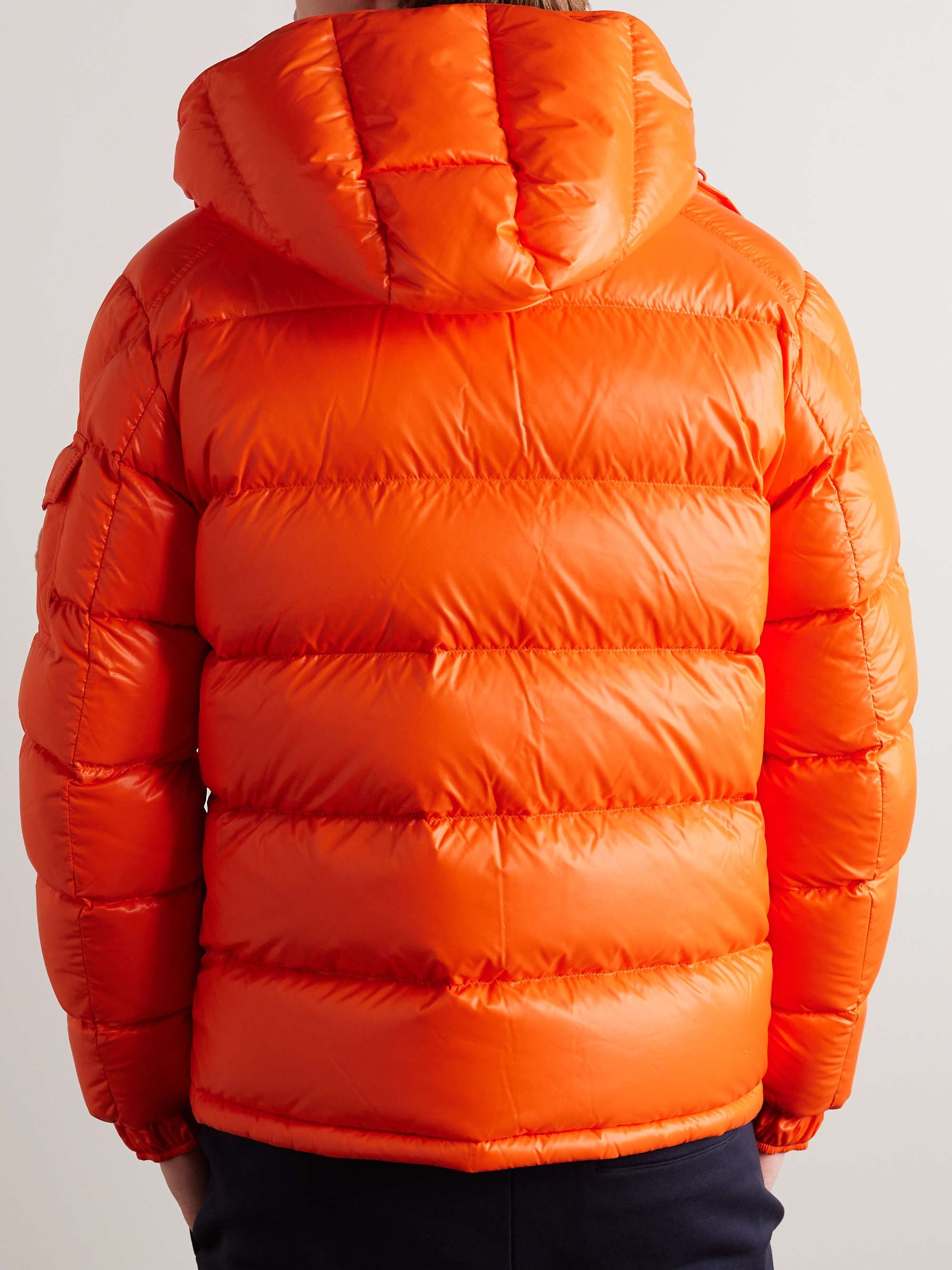 Maya Logo-Appliquéd Quilted Shell Hooded Down Jacket view