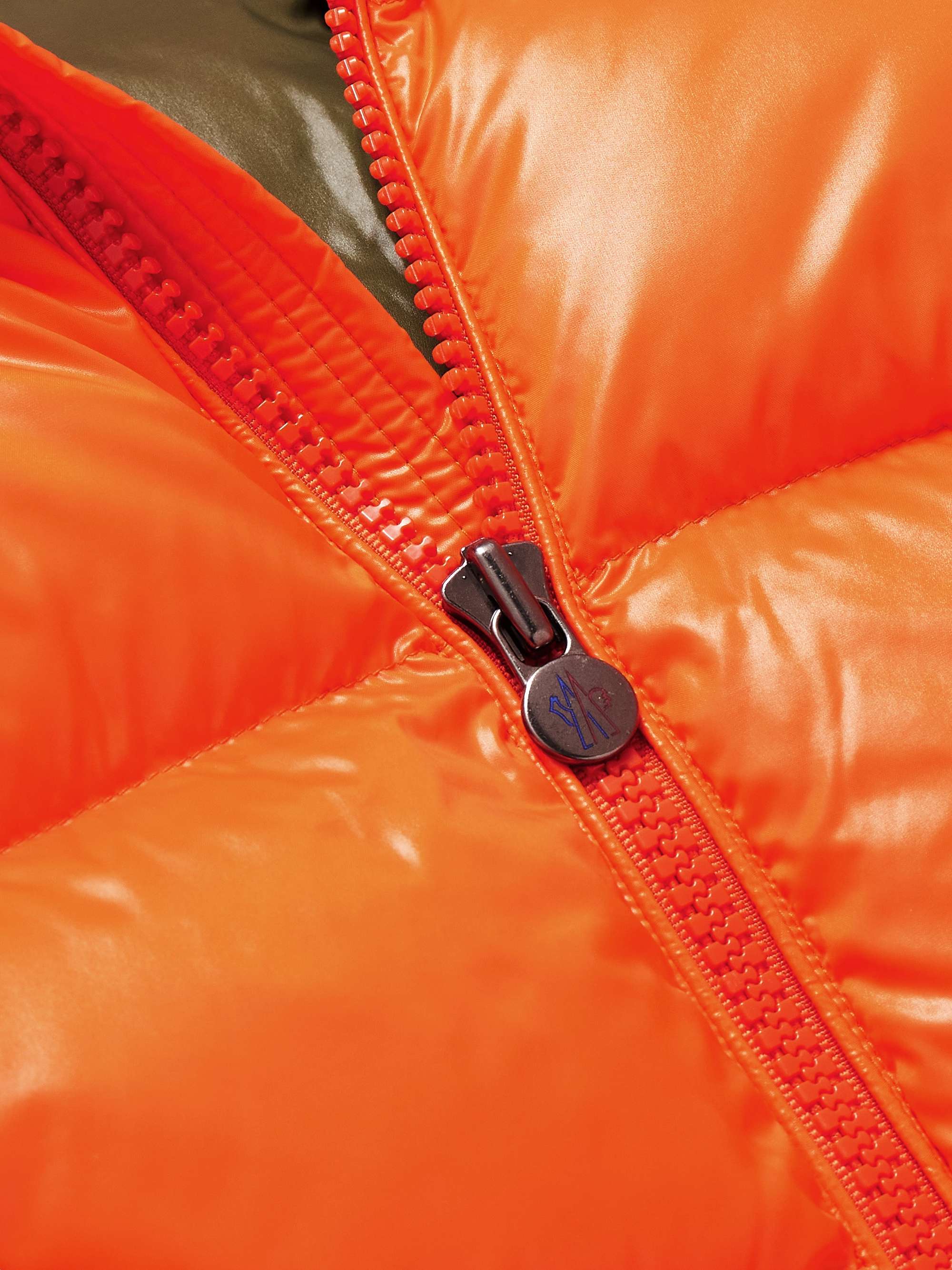 Maya Logo-Appliquéd Quilted Shell Hooded Down Jacket view