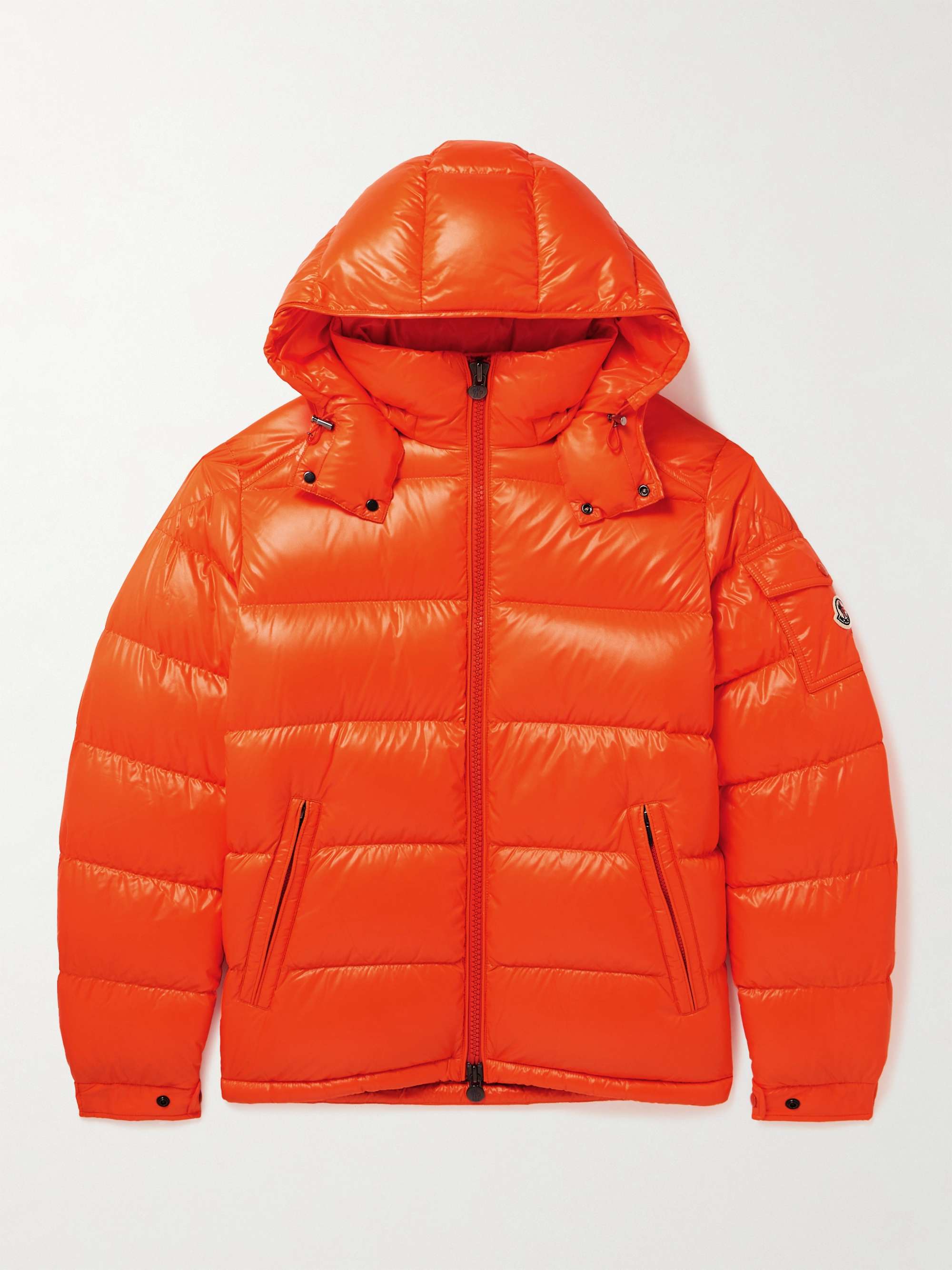 Maya Logo-Appliquéd Quilted Shell Hooded Down Jacket view