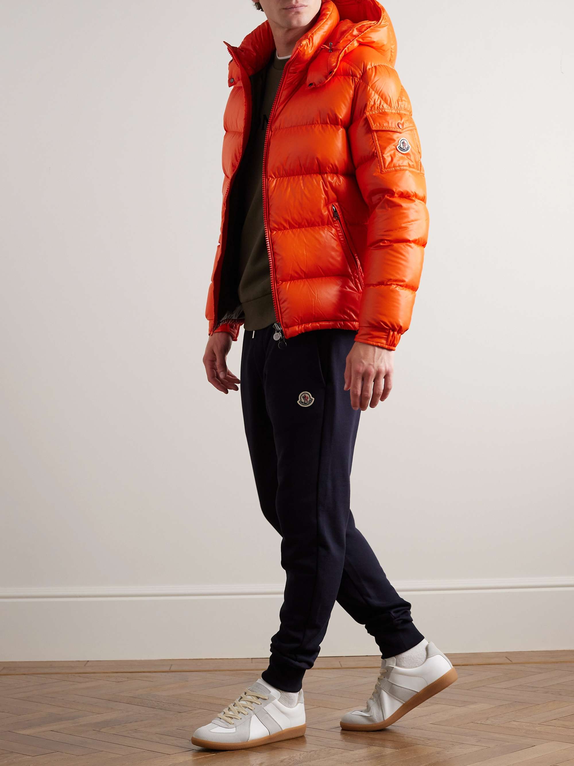 Maya Logo-Appliquéd Quilted Shell Hooded Down Jacket view