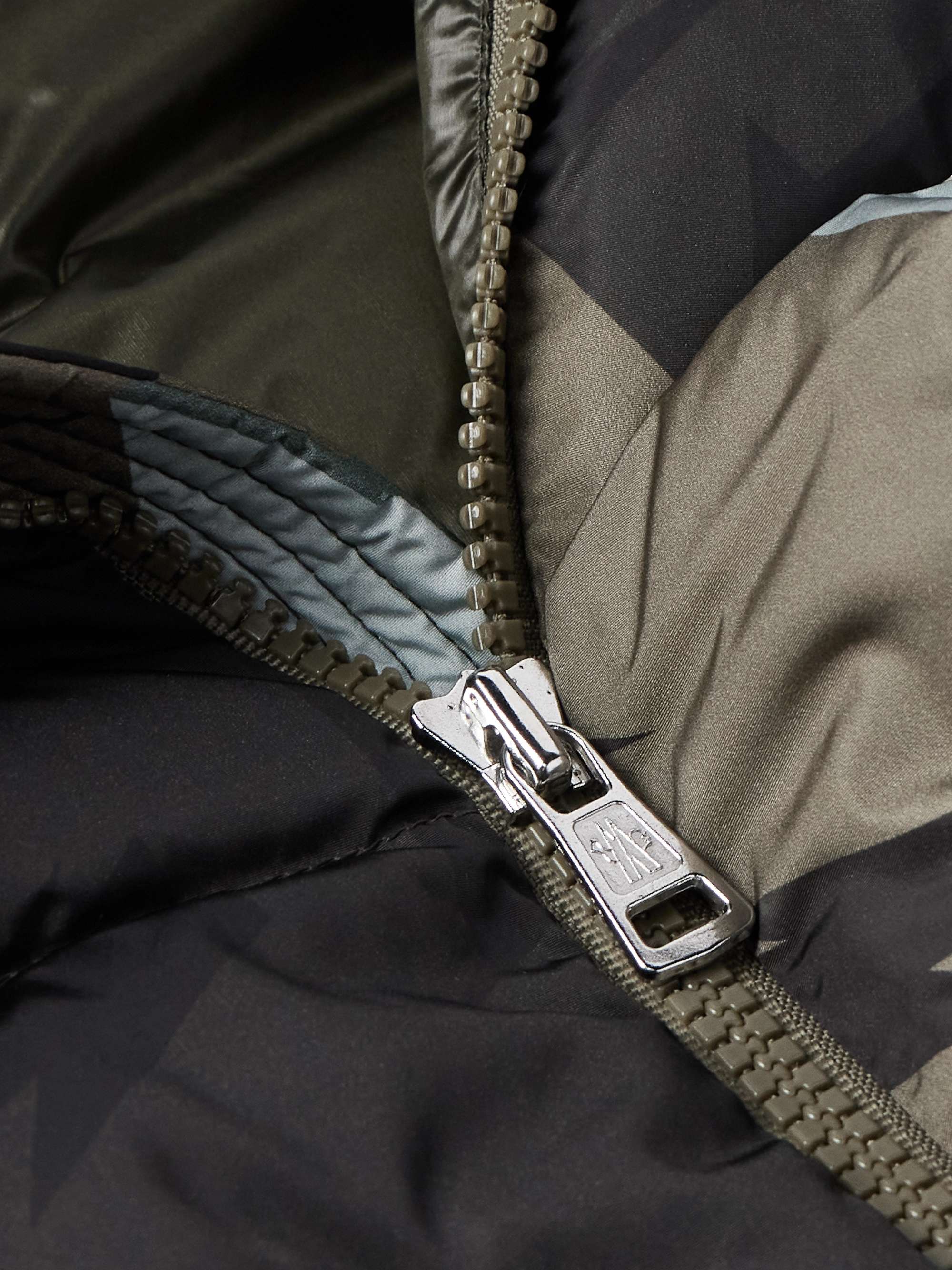 Mosa Quilted Printed Shell Hooded Down Jacket view