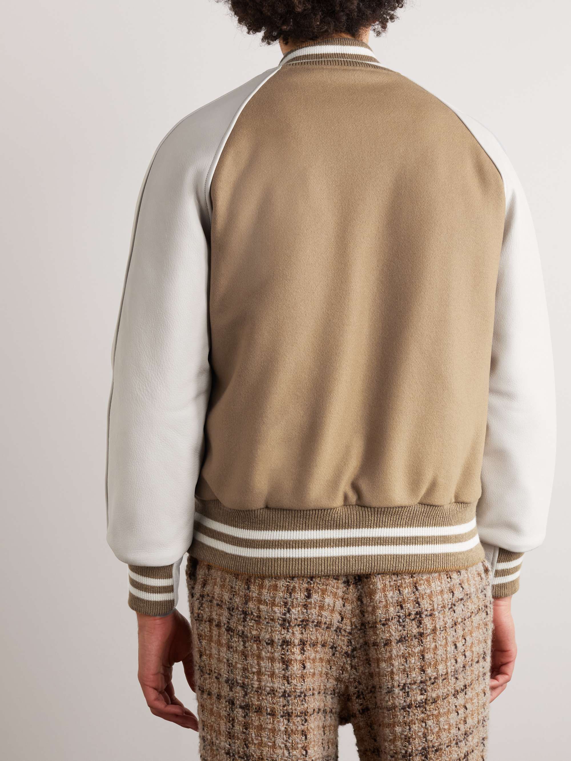 The Ralston Wool-Blend and Leather Bomber Jacket view
