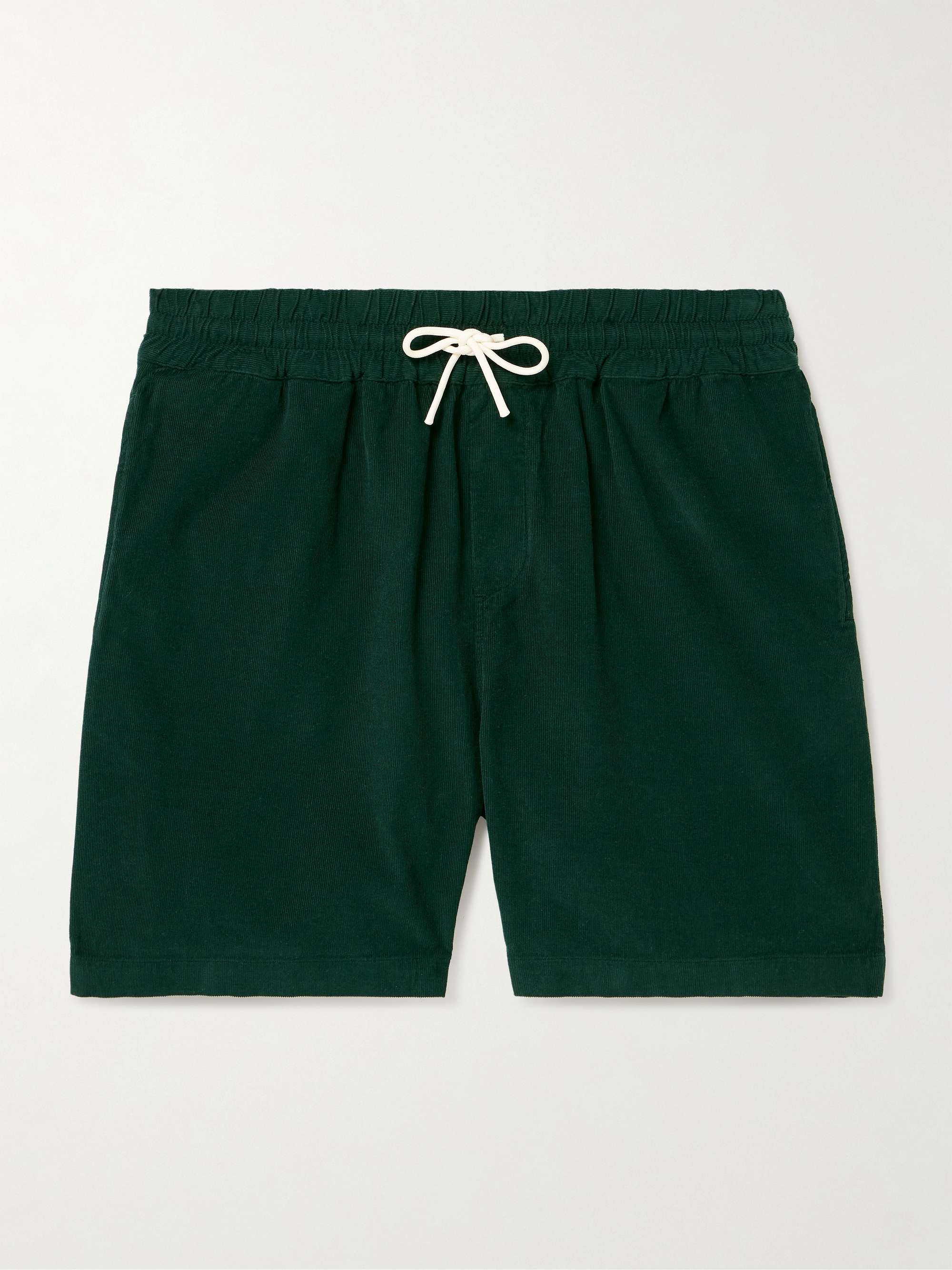 Straight-Leg Cotton-Corduroy Drawstring Shorts view