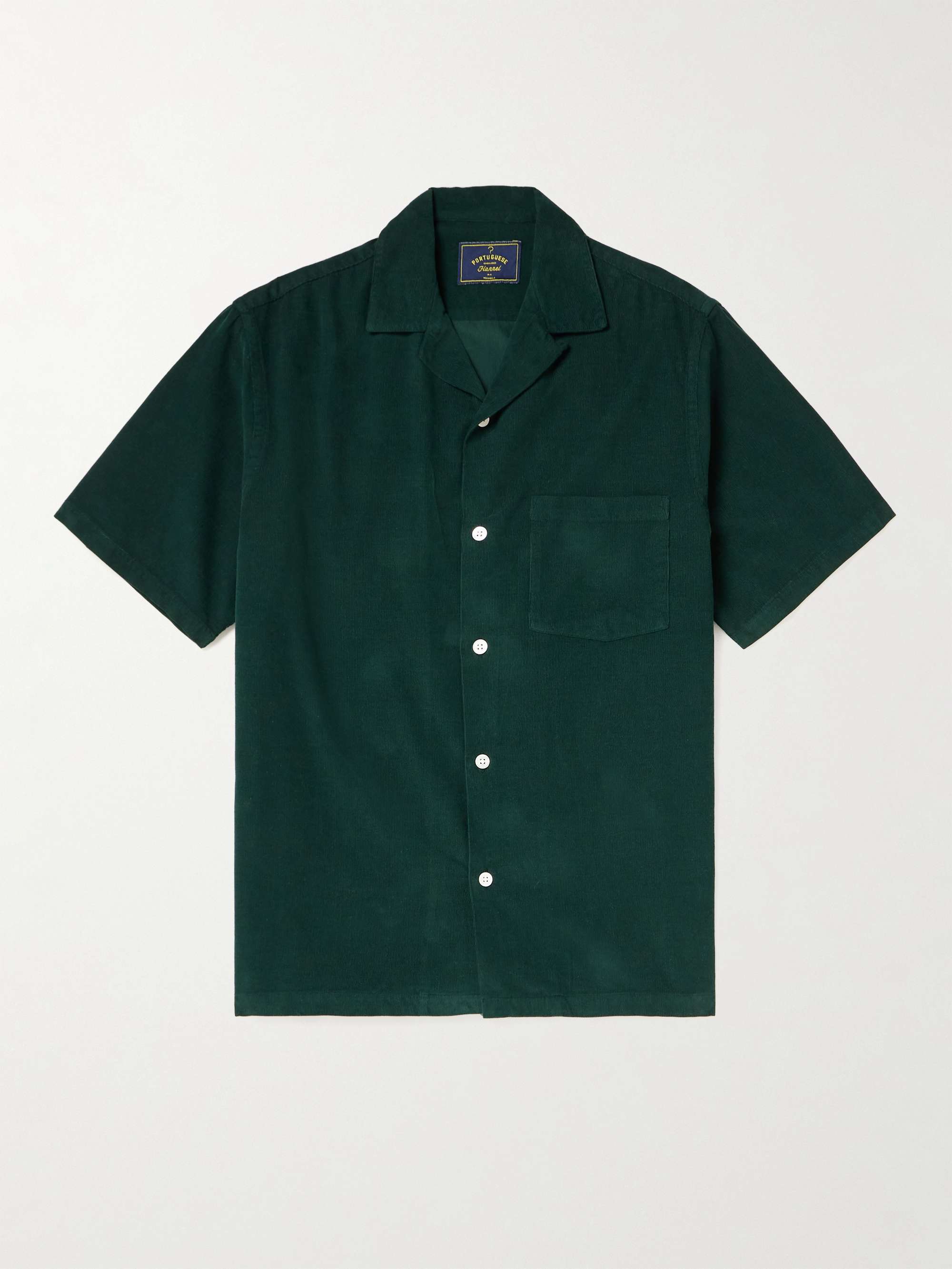 Convertible-Collar Cotton-Corduroy Shirt view