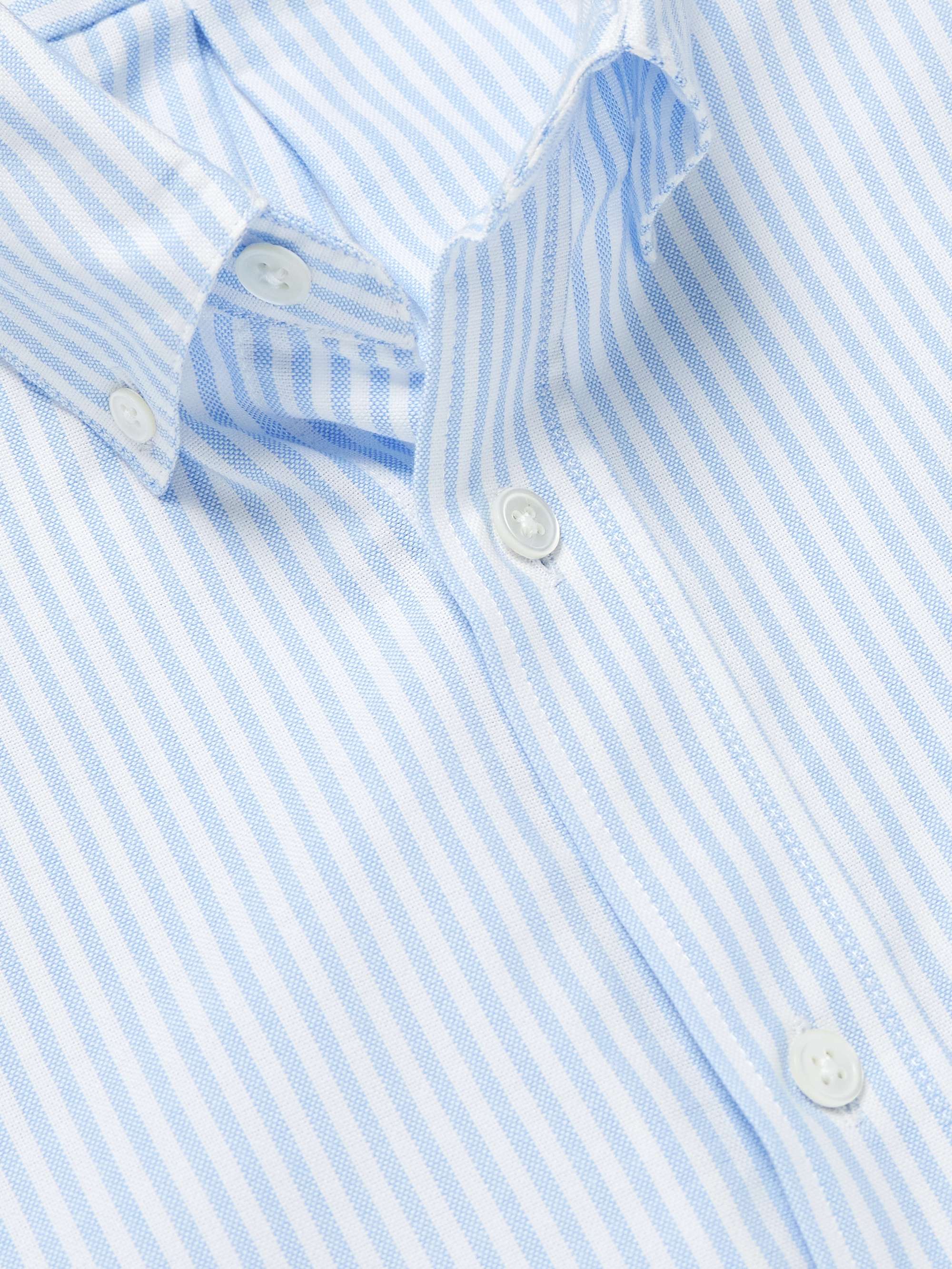 Belavista Button-Down Collar Striped Cotton Oxford Shirt view