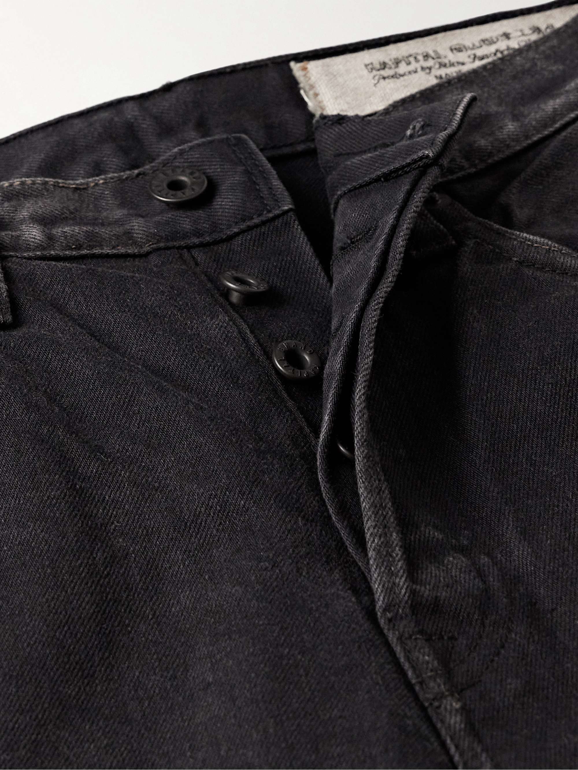 Slim-Fit Straight-Leg Stone-Washed Jeans view