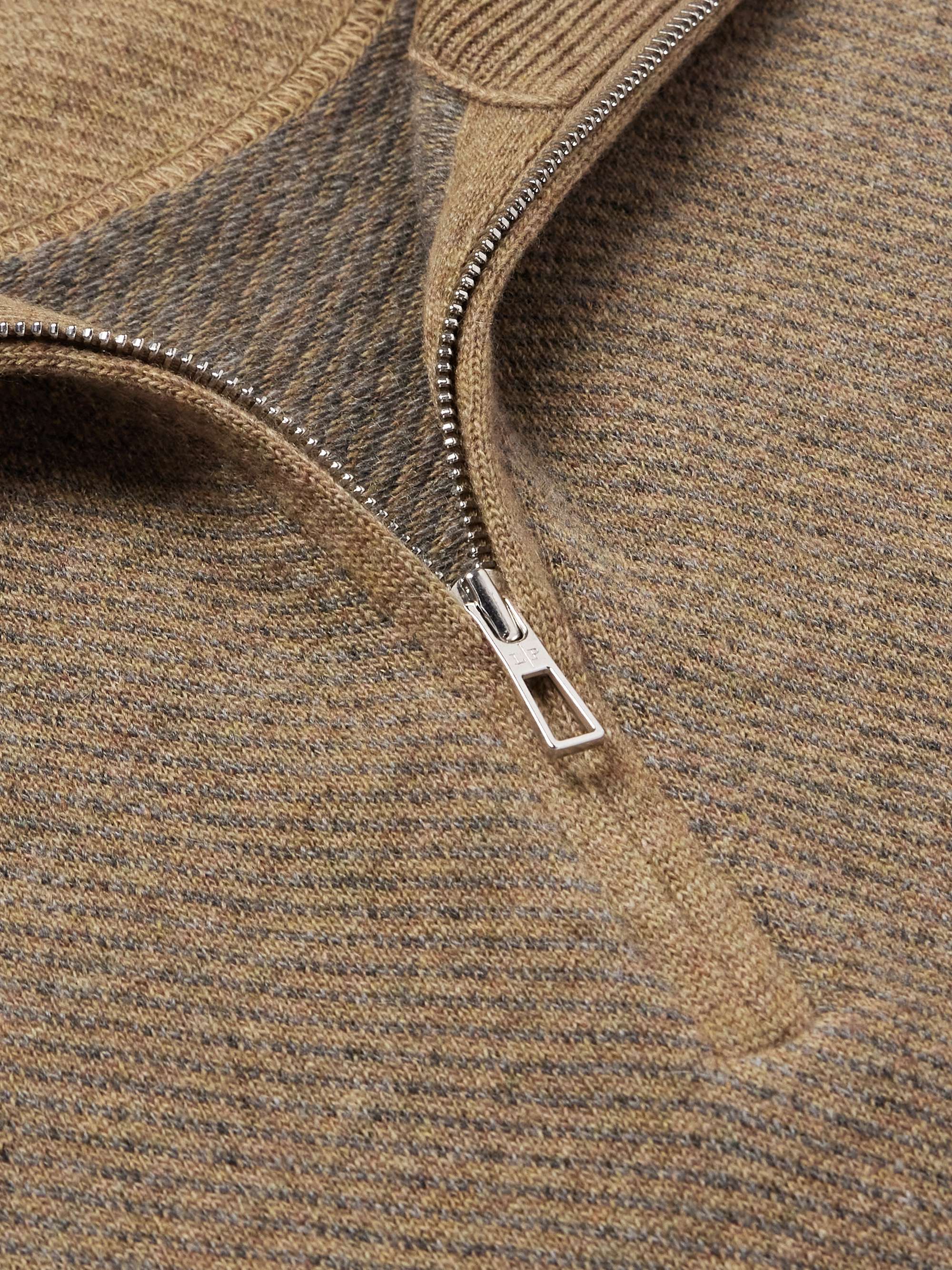 Striped Mélange Cashmere Sweater view