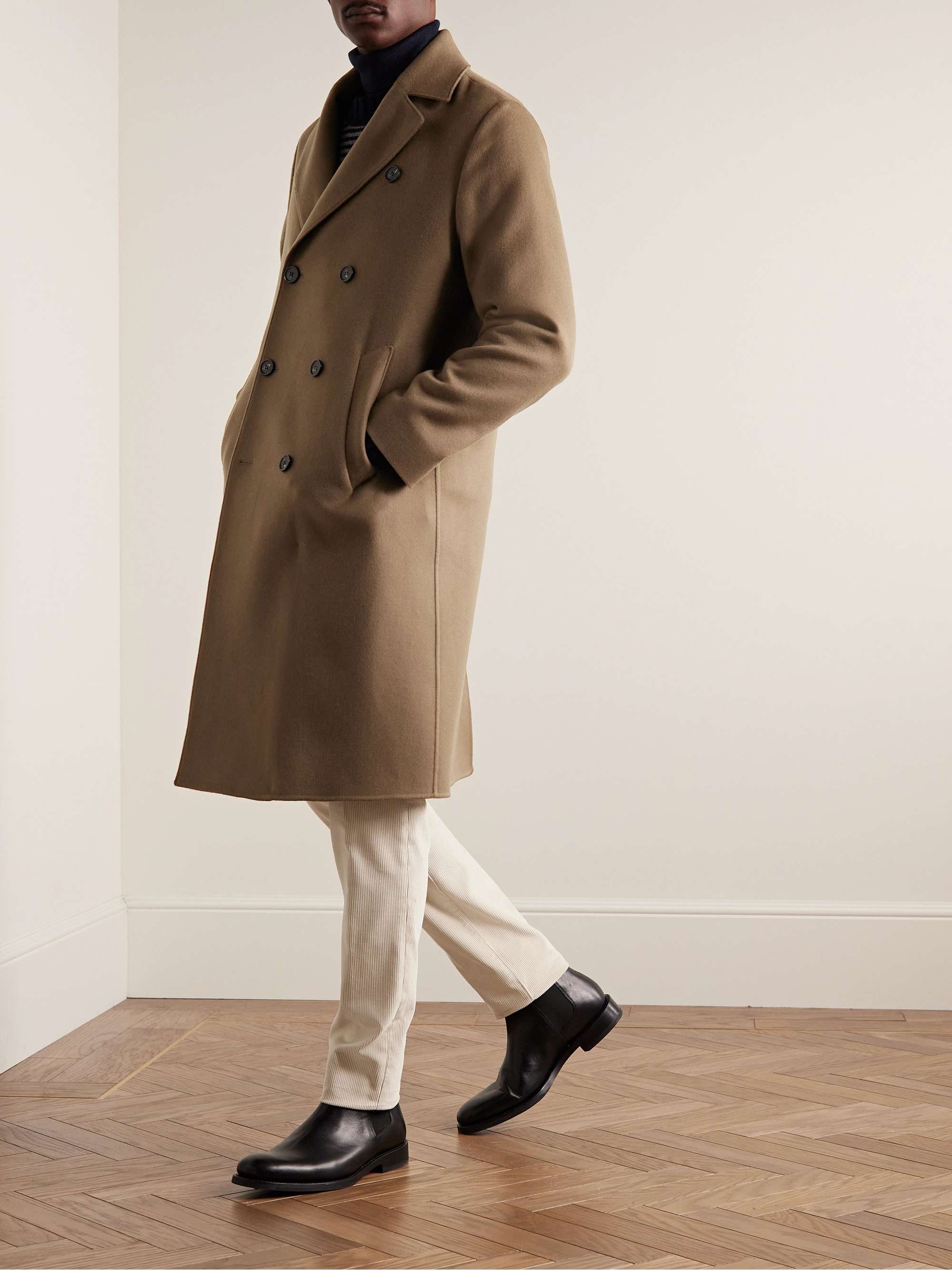 Slim-Fit Double-Breasted Rain System® Cashmere Overcoat view