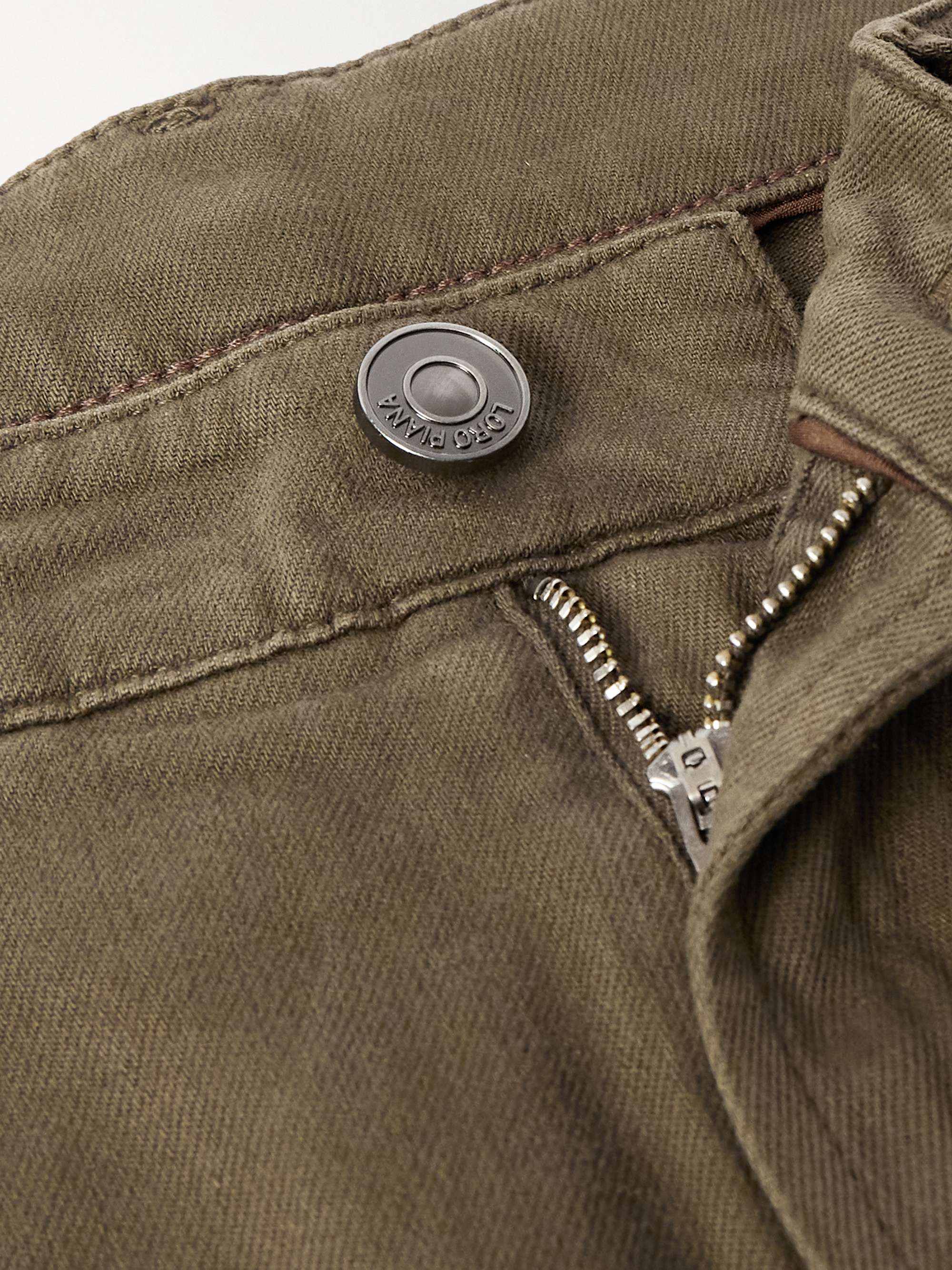 Quarona Slim-Fit Stretch-Cotton Twill Trousers view