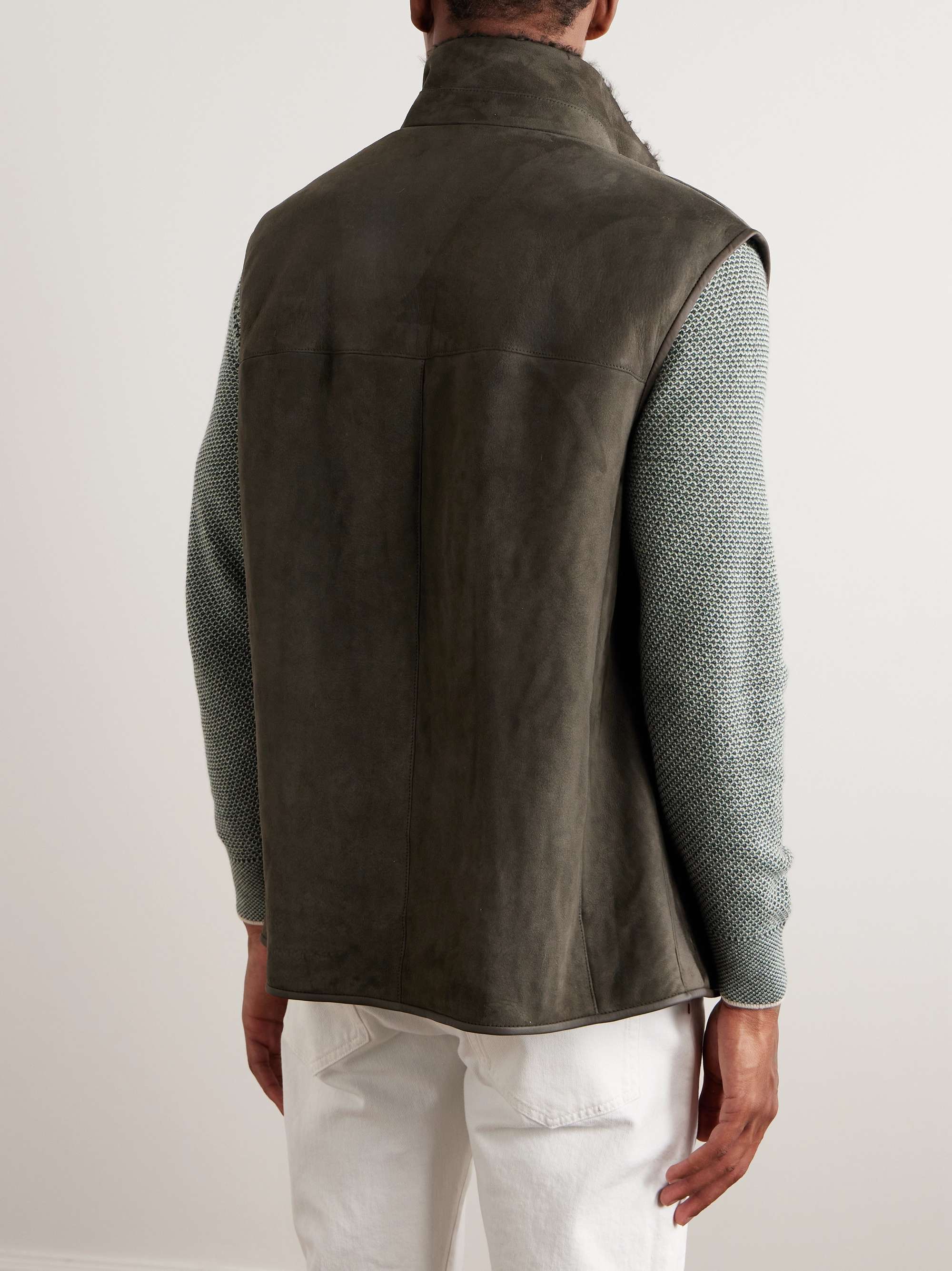 Reversible Suede and Shearling Gilet view