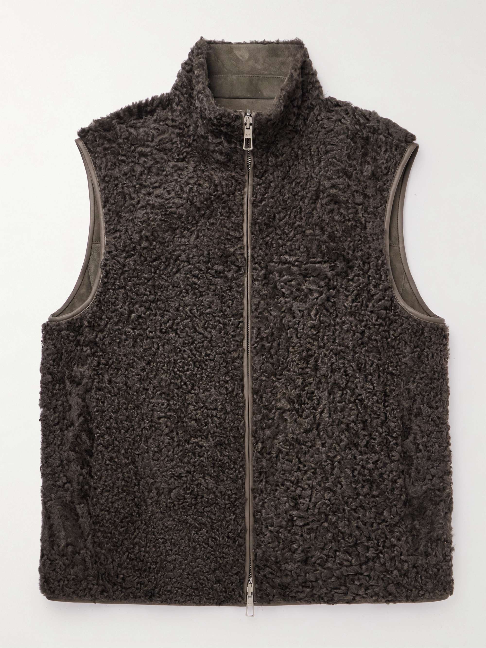Reversible Suede and Shearling Gilet view