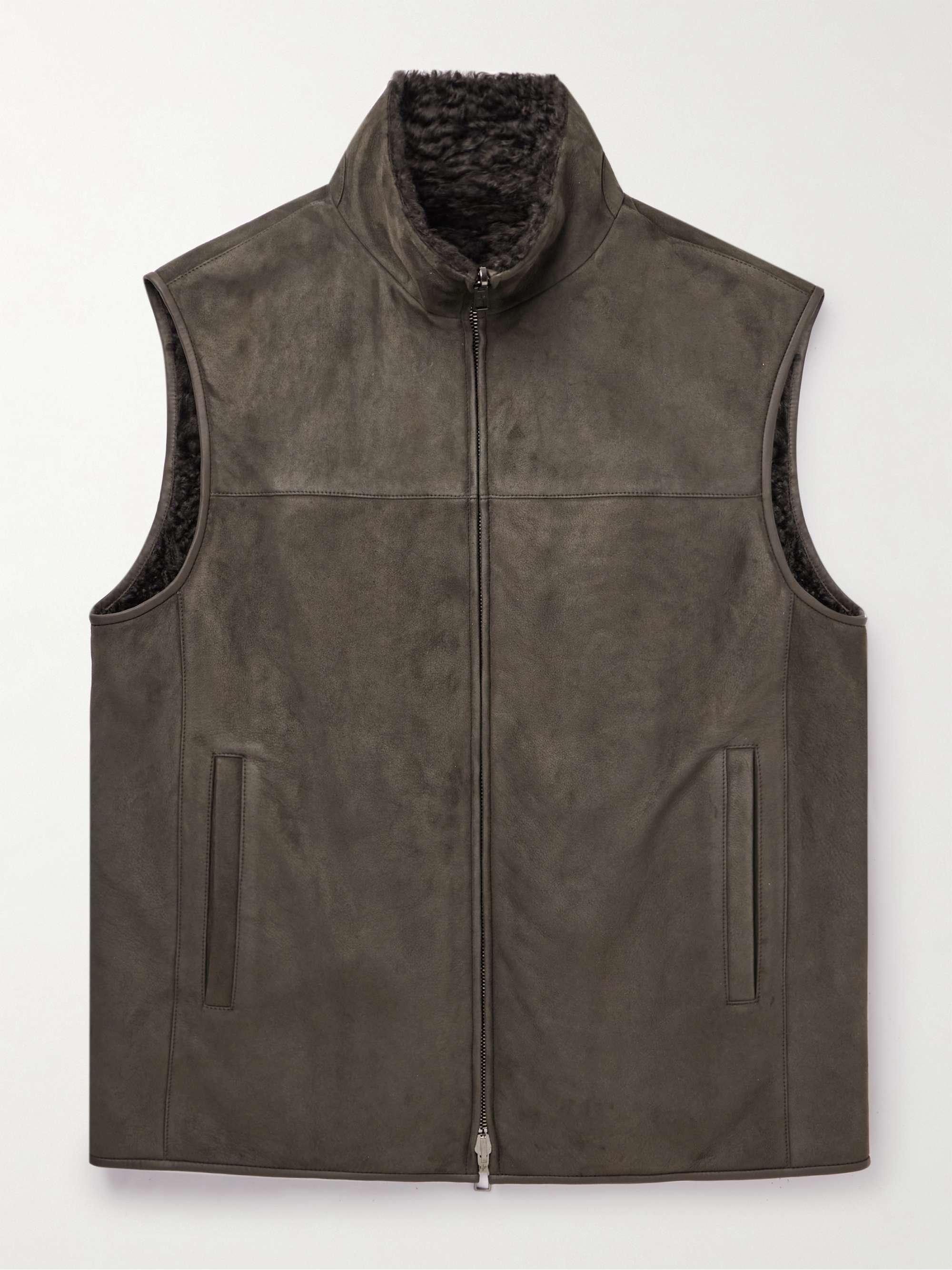 Reversible Suede and Shearling Gilet view