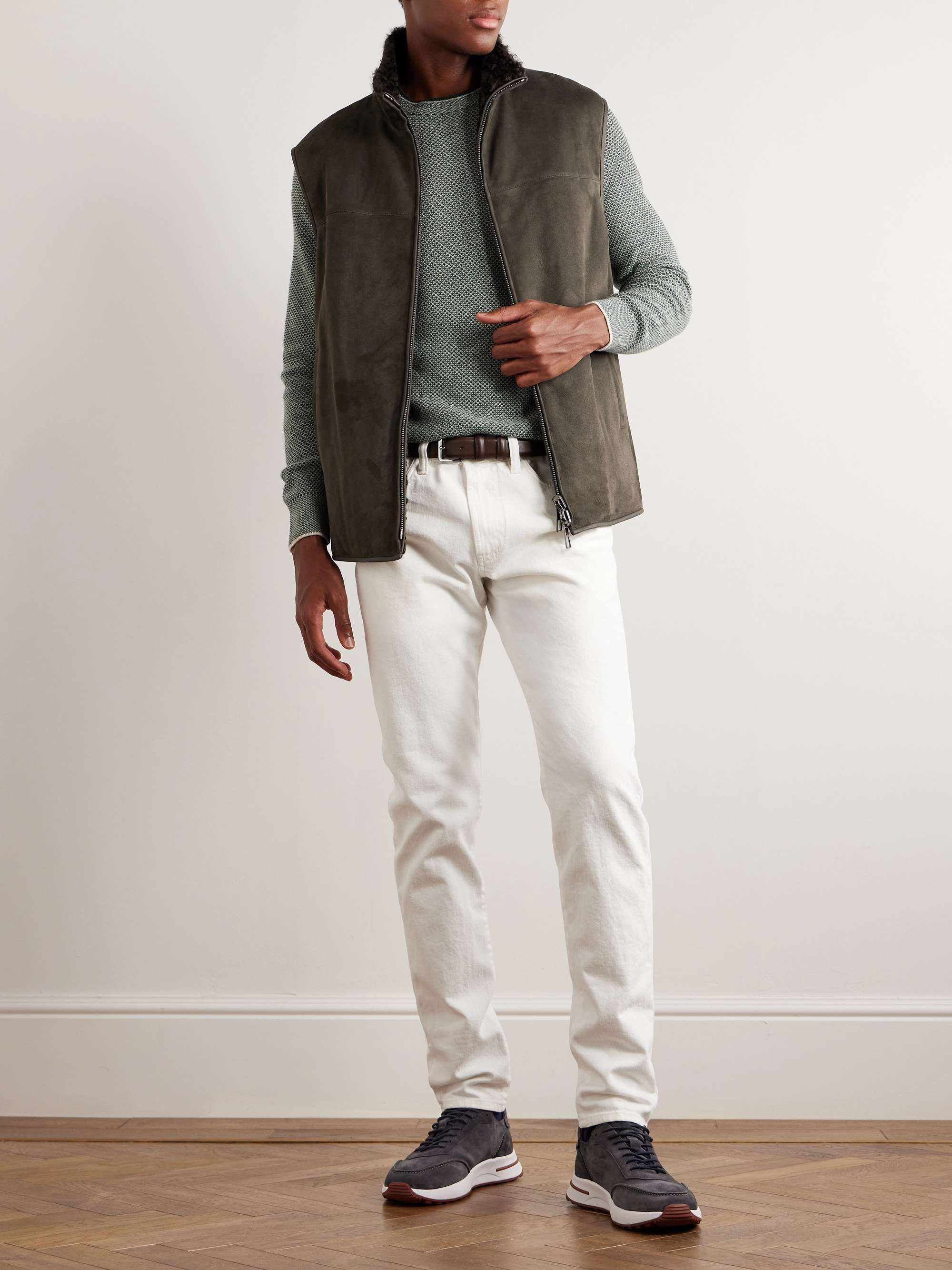 Reversible Suede and Shearling Gilet view