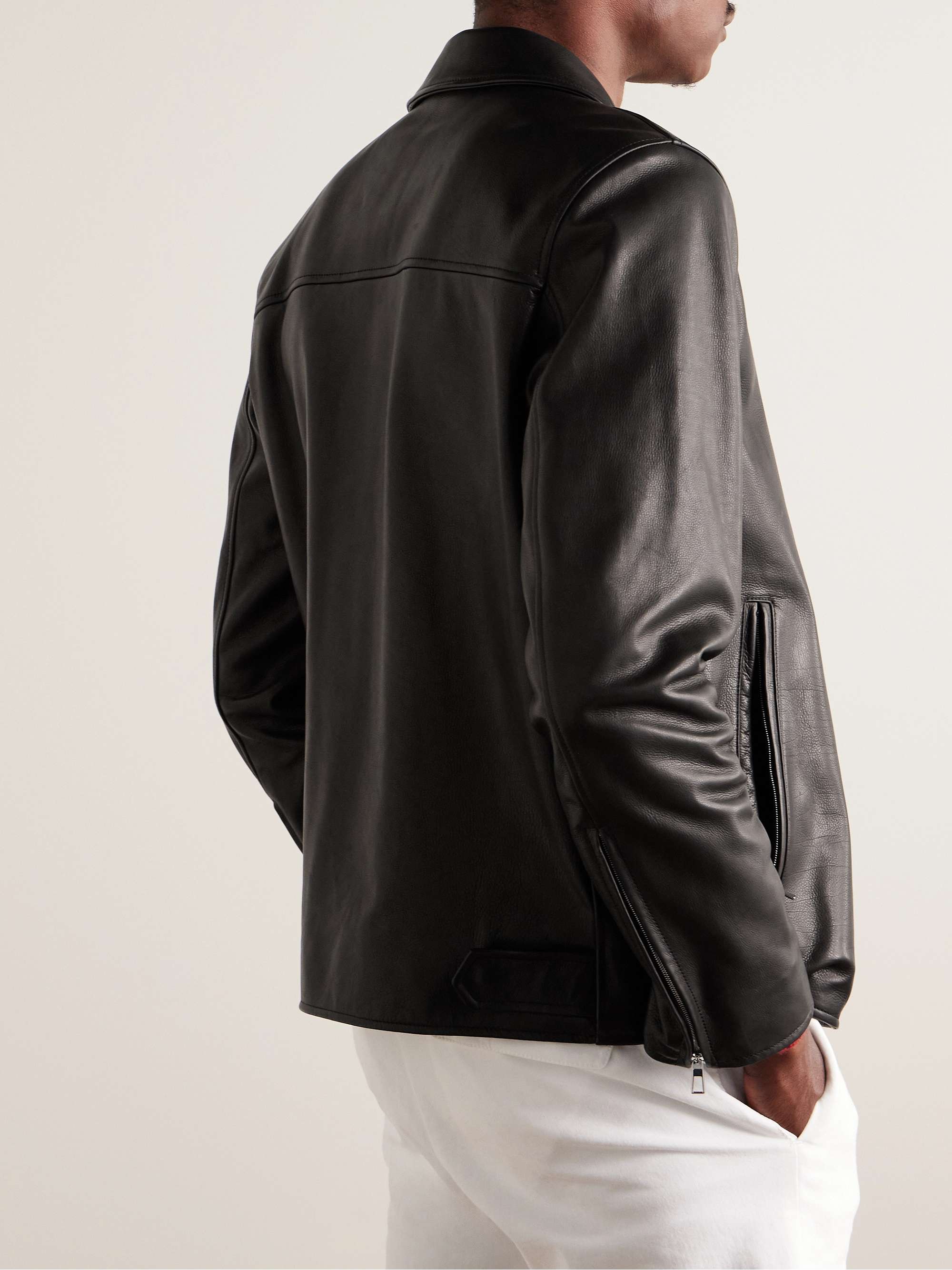 Full-Grain Leather Blouson Jacket view