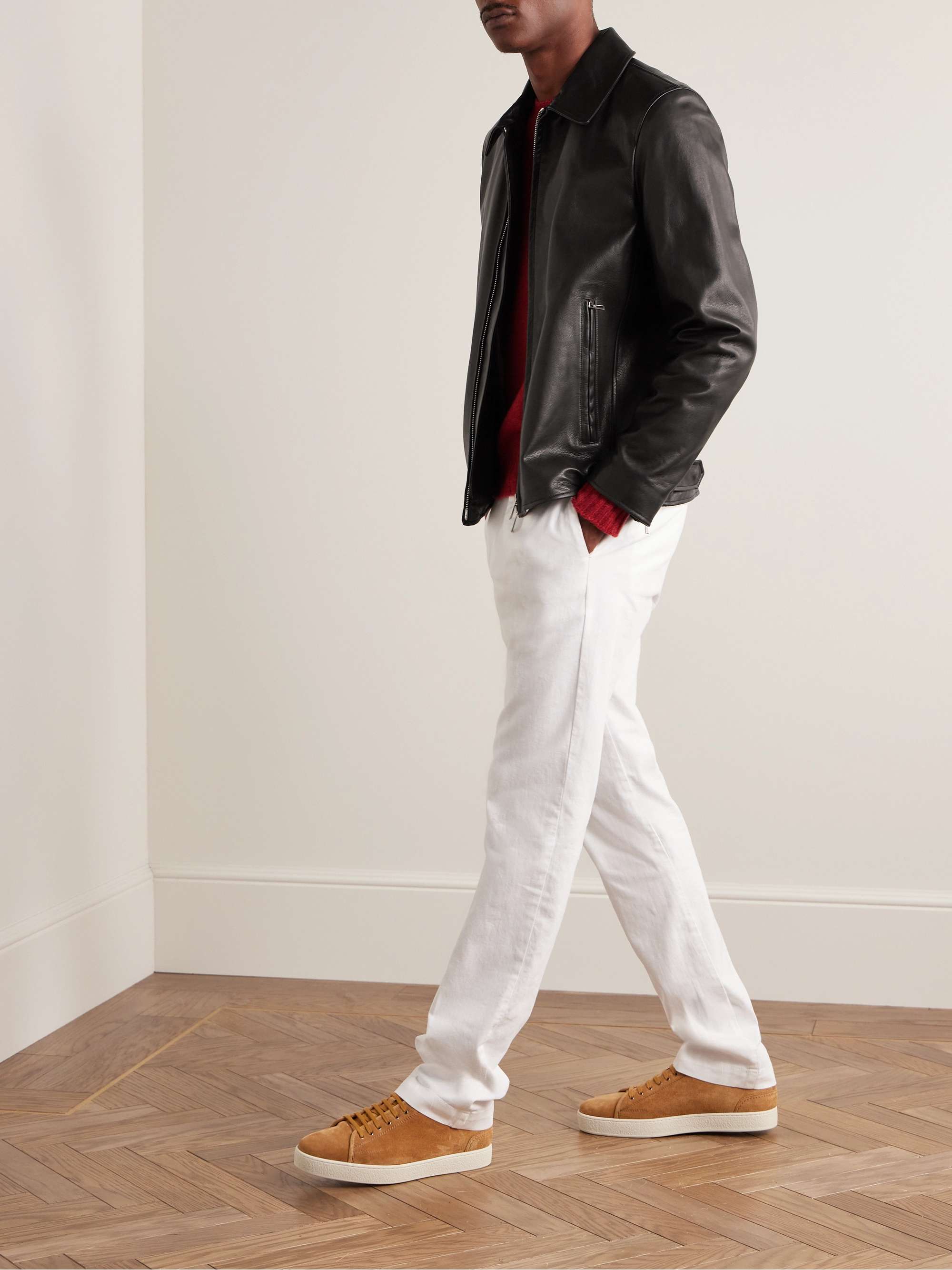 Full-Grain Leather Blouson Jacket view