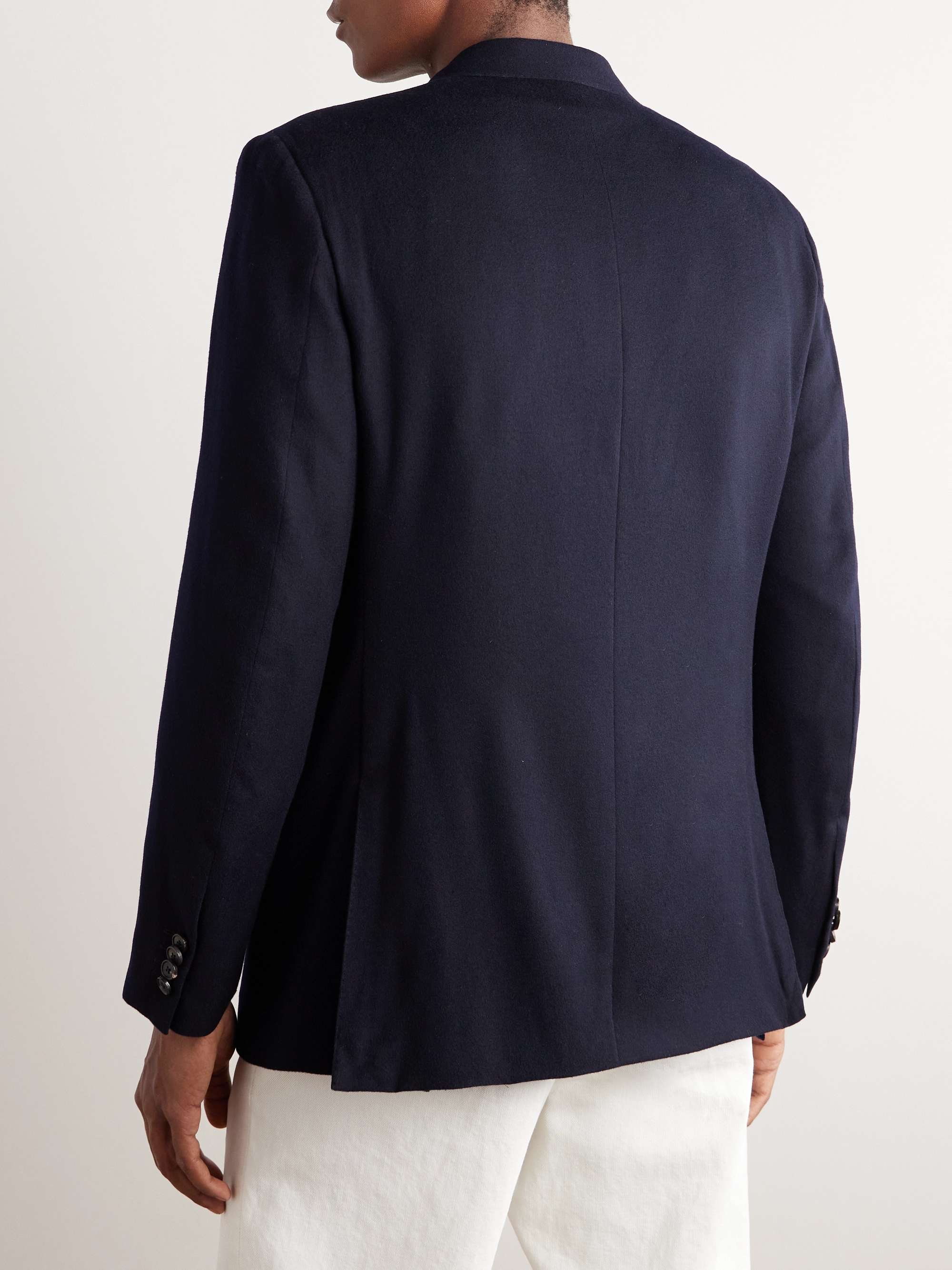 Milano Double-Breasted Brushed Cashmere Blazer view
