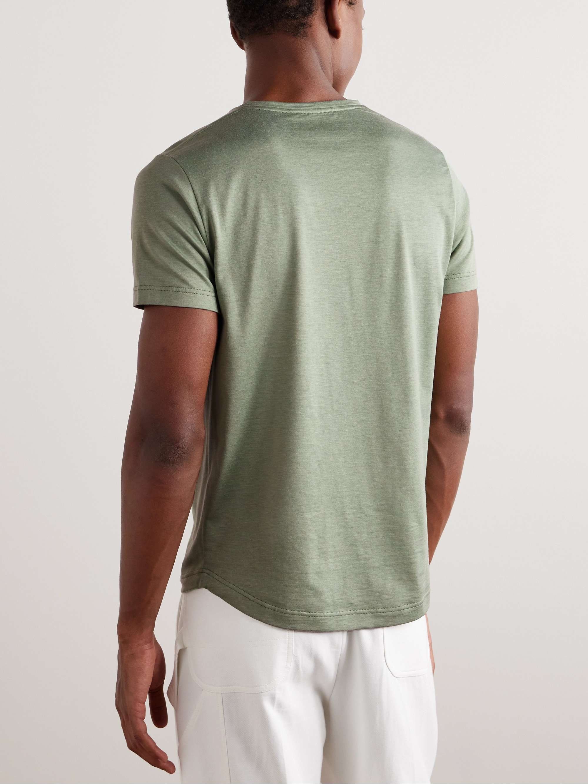 Silk and Cotton-Blend T-Shirt view