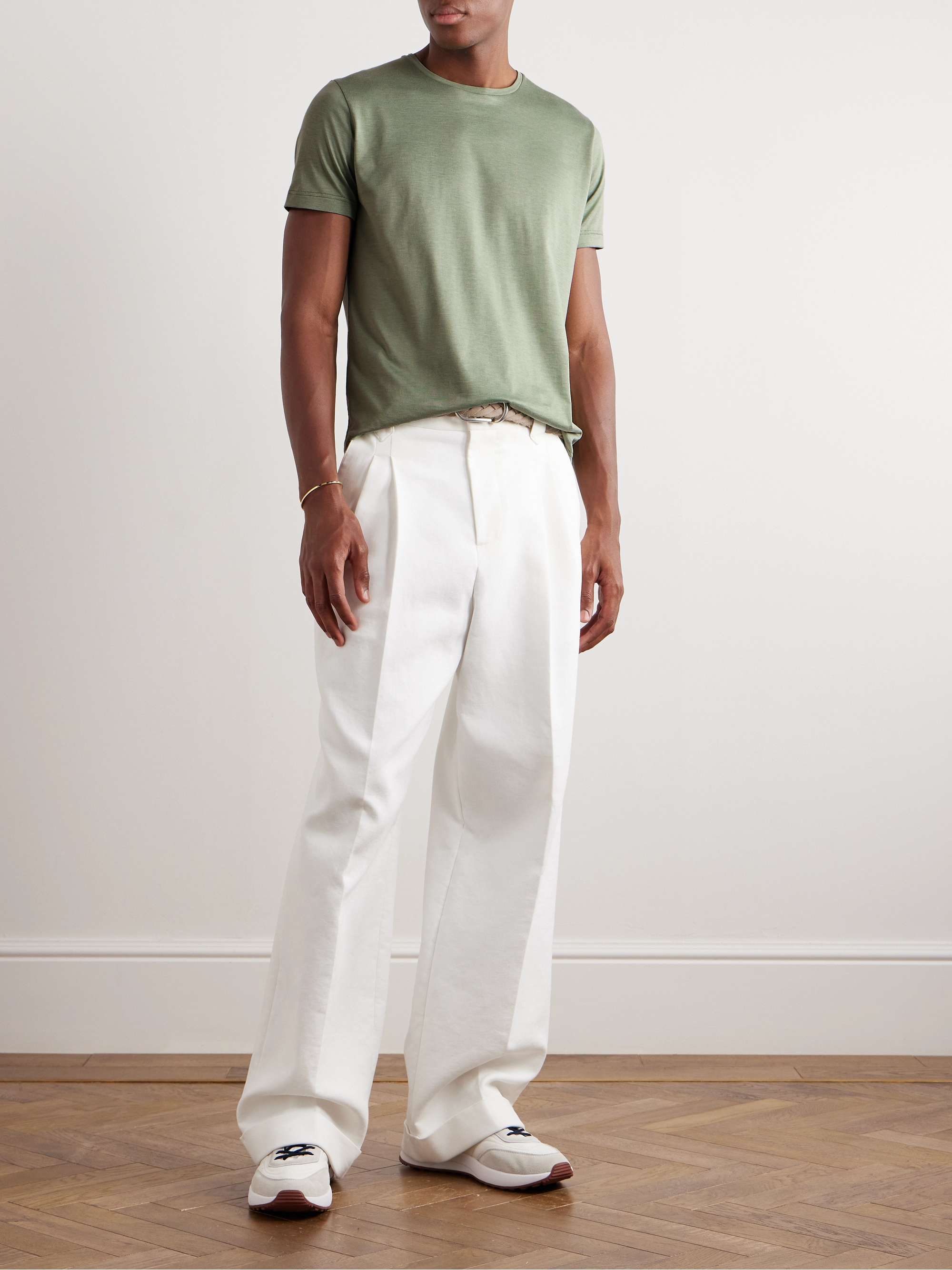 Silk and Cotton-Blend T-Shirt view